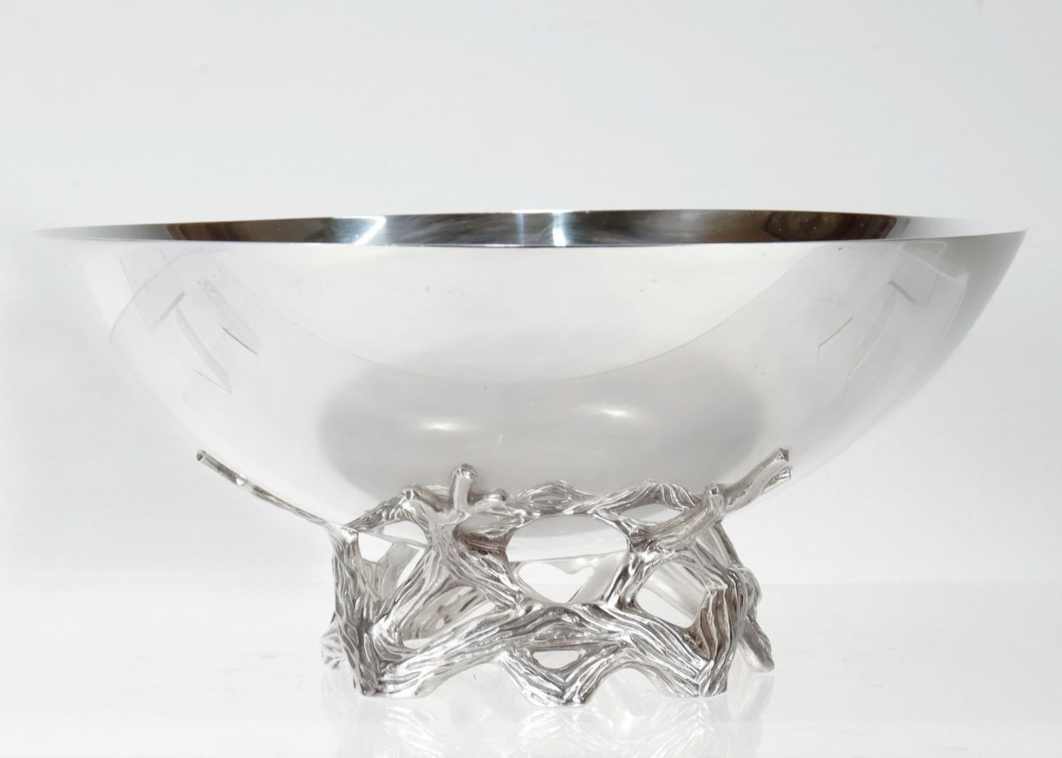 Modern Postmodern Tiffany & Co. Sterling Silver Centerpiece Bowl Model No 23886 For Sale