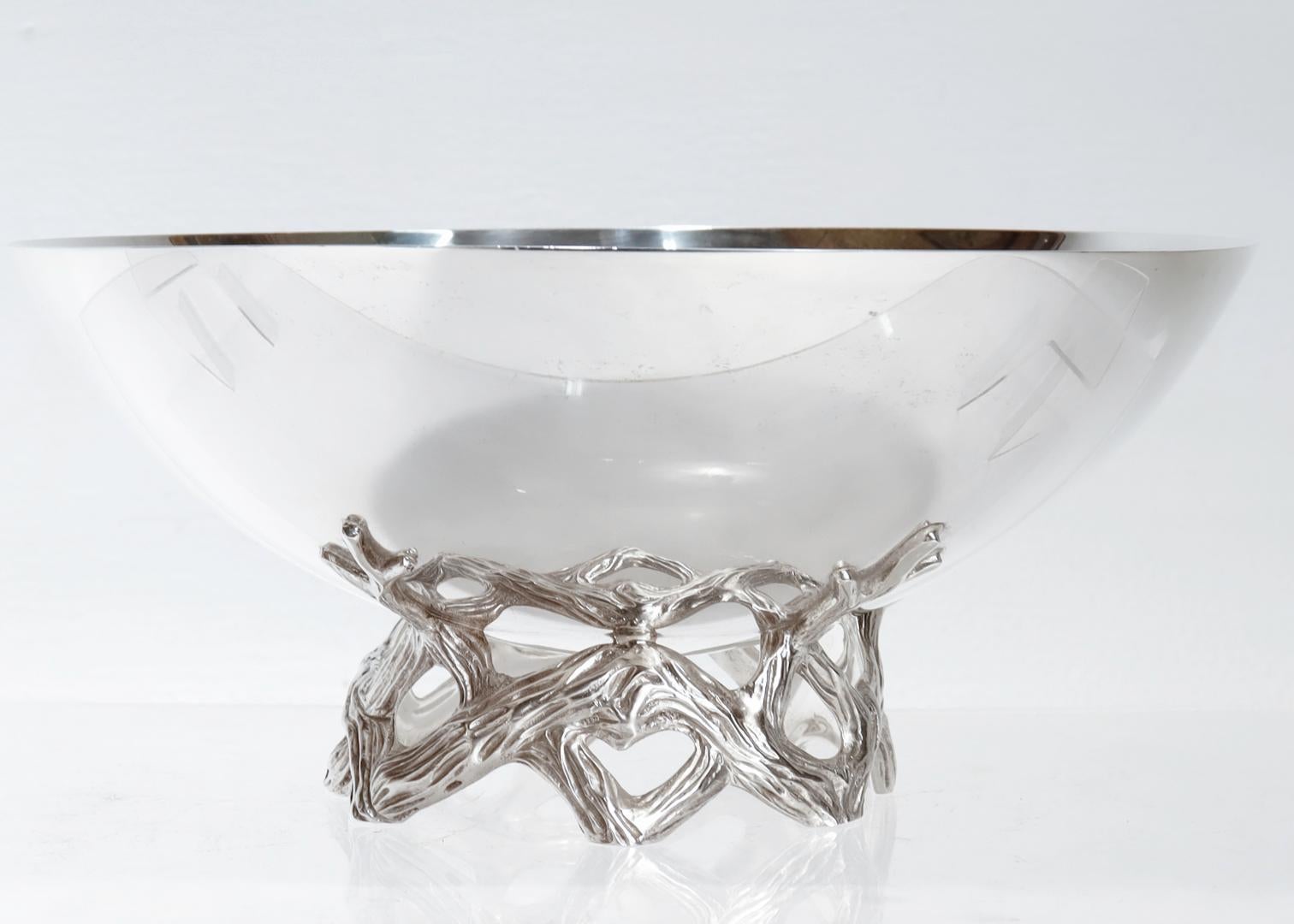 Women's or Men's Postmodern Tiffany & Co. Sterling Silver Centerpiece Bowl Model No 23886 For Sale