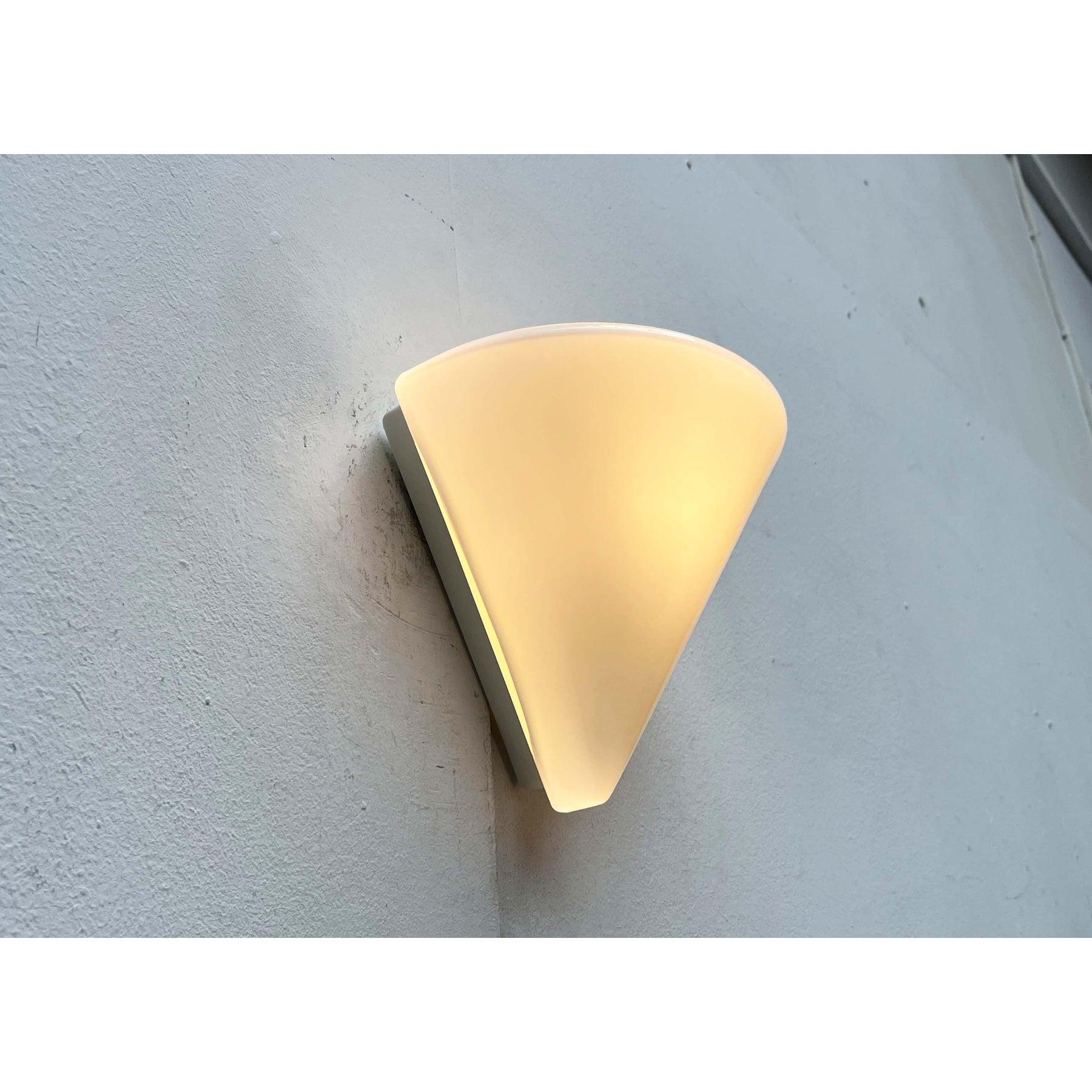 Postmodern T+L Royal Series Typ L 133 Glas Wall Lamp from Keuco, 1980s For Sale 1