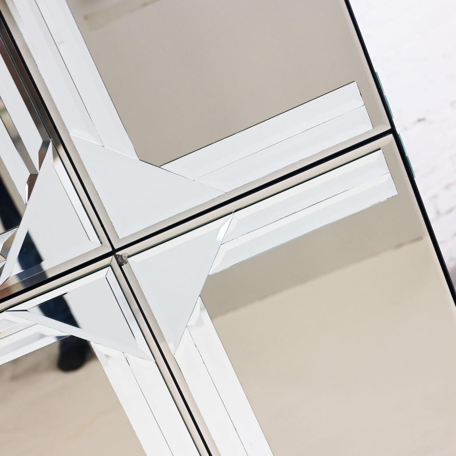 Postmodern to Art Deco Revival Mirrored Cabinet & Armoire a Pair Style of Ello 8