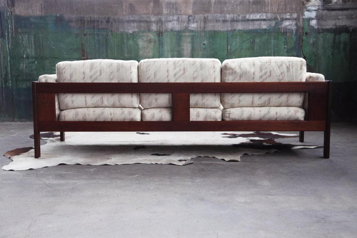 Postmodern Tobia Scarpa Sofa with Upholstered Cushions Bastiano, 1960s For Sale 4