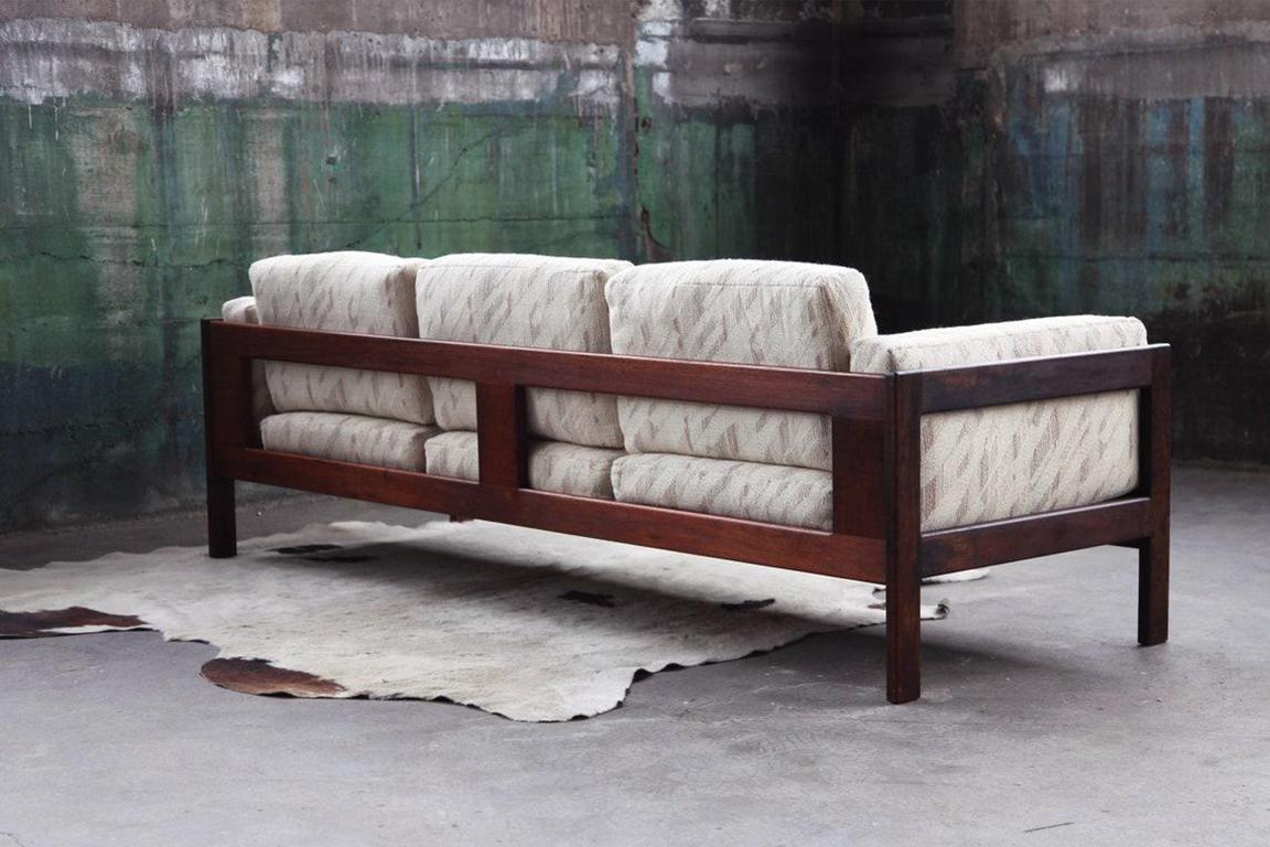 Postmodern Tobia Scarpa Sofa with Upholstered Cushions Bastiano, 1960s For Sale 1