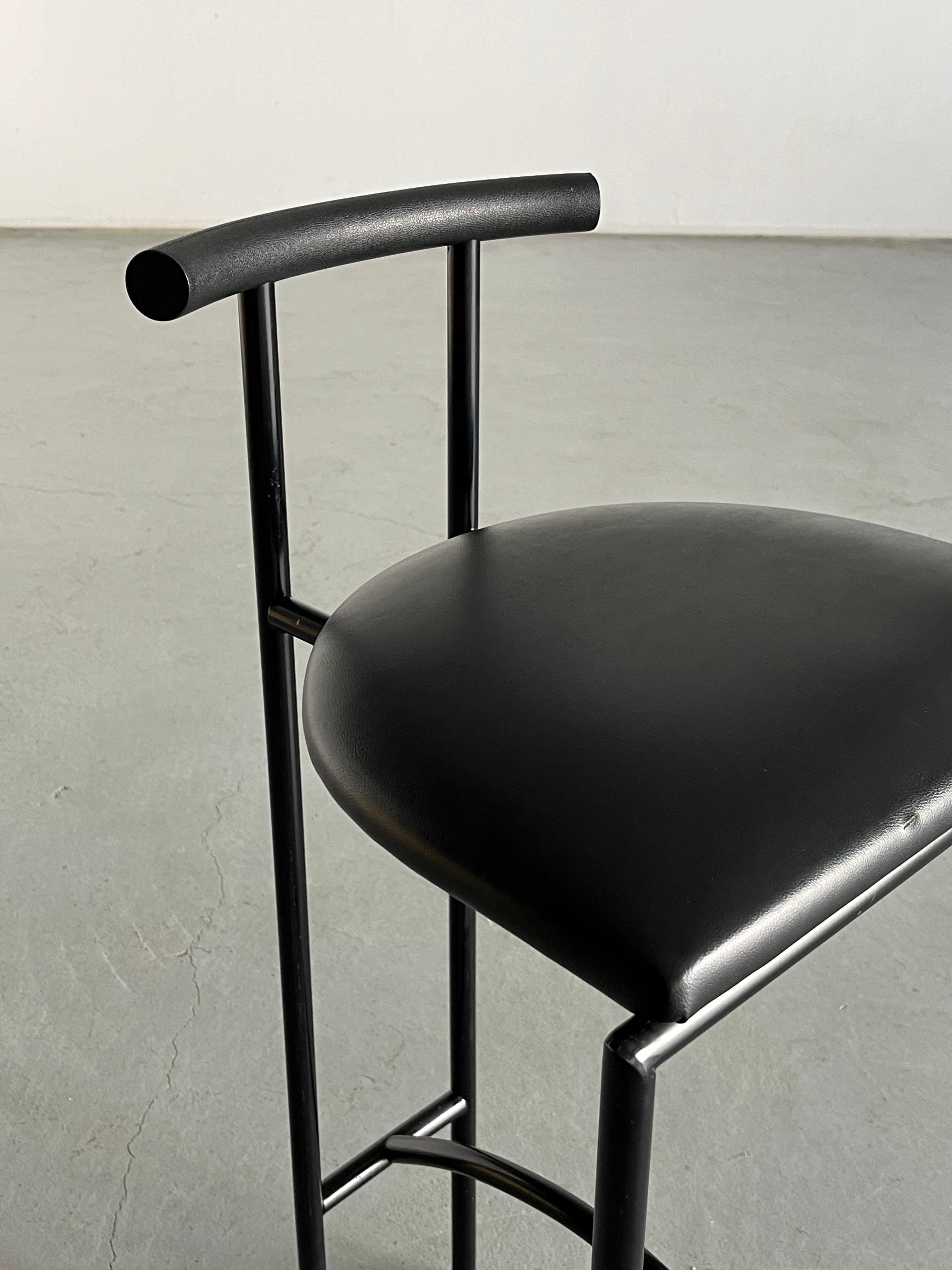 Metal Postmodern 'Tokyo' Bar Chair by Rodney Kinsman for Bieffeplast, 1980s Italy