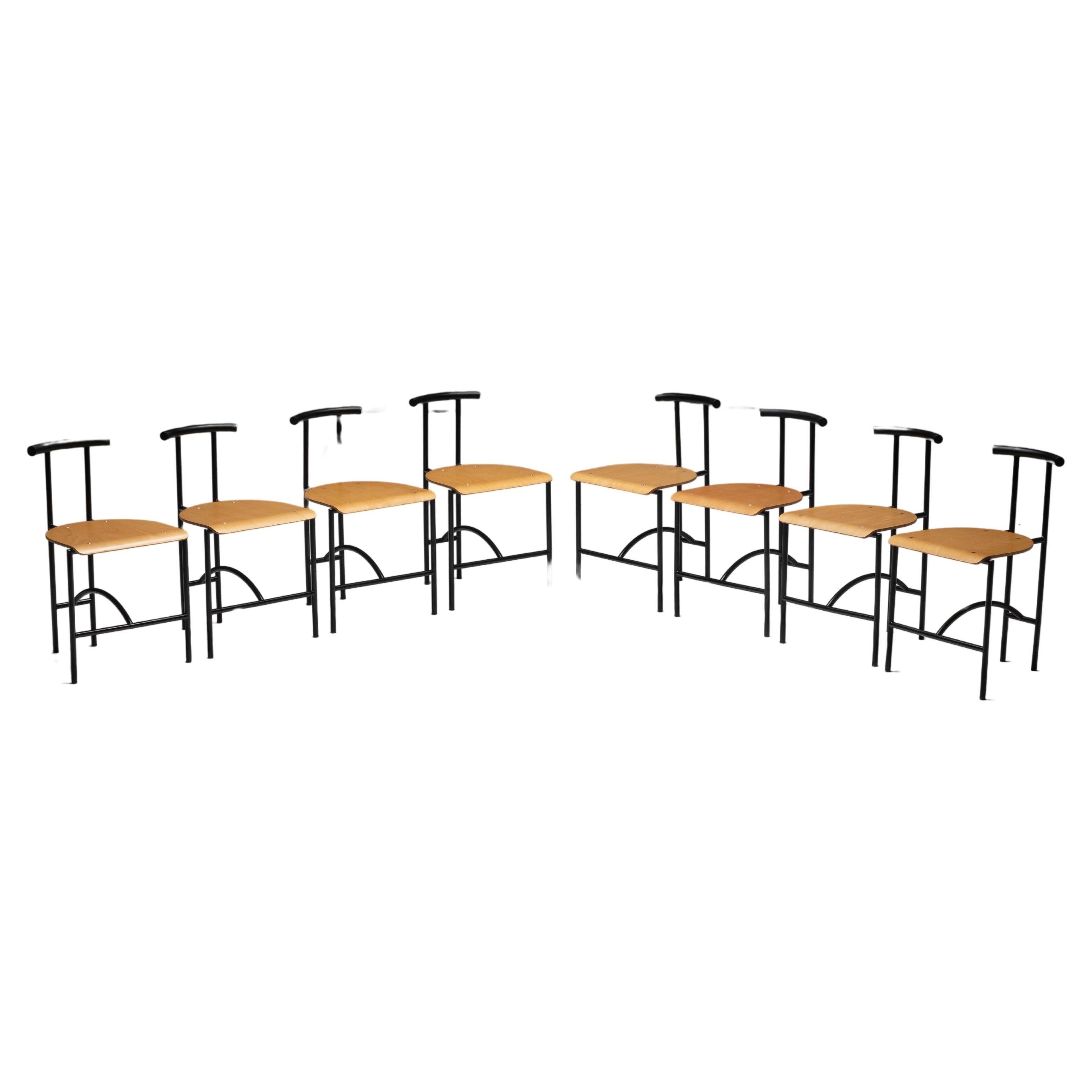 Postmodern "Tokyo" Dining Chairs by Rodney Kinsman for Bieffeplast, Italy, 1980s