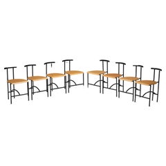 Sillas de comedor postmodernas "Tokio" de Rodney Kinsman para Bieffeplast, Italia, años 80