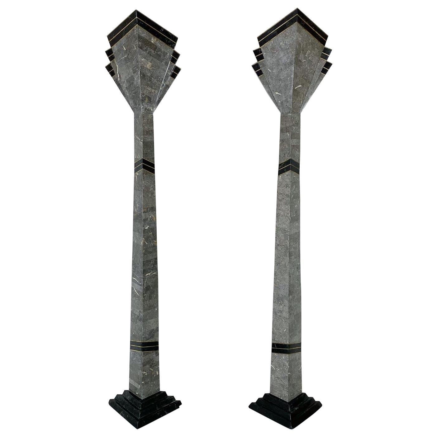 Postmodern Torchiere Lamps by Casa Bique, a Pair For Sale