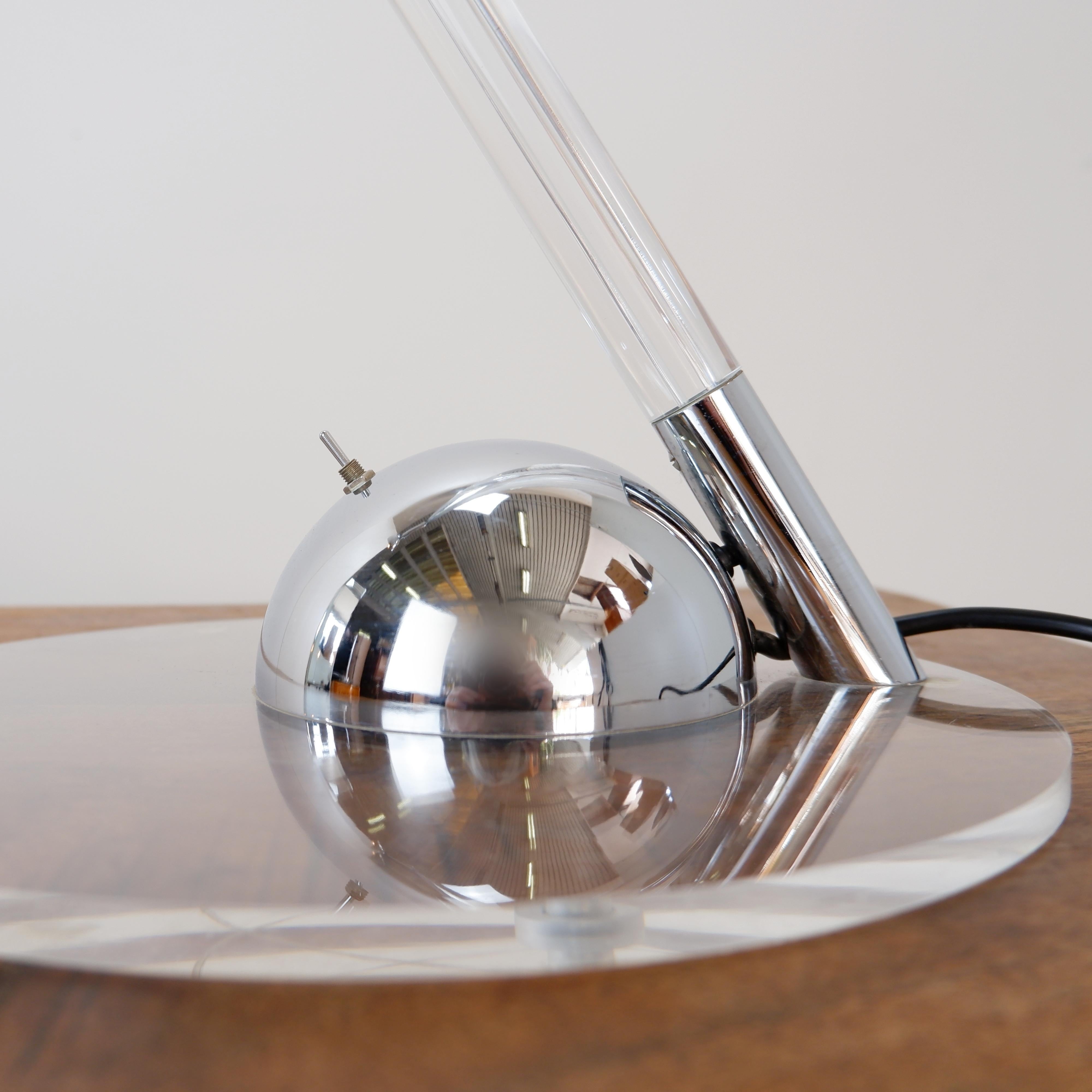 Postmodern Translucent Acrylic glass Table Lamp - 1980s For Sale 4