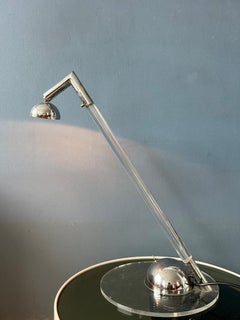 Postmodern Translucent Plexiglass Table Lamp, 80s