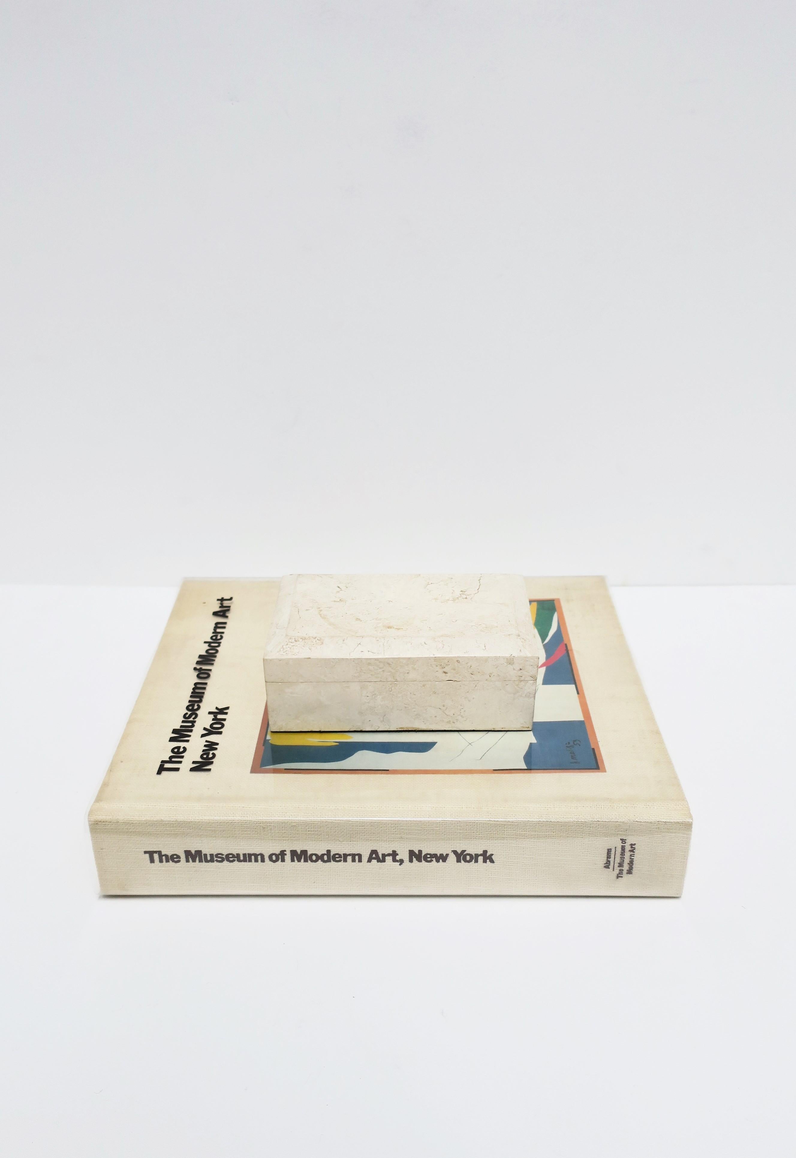 Postmodern Travertine Marble Box 3