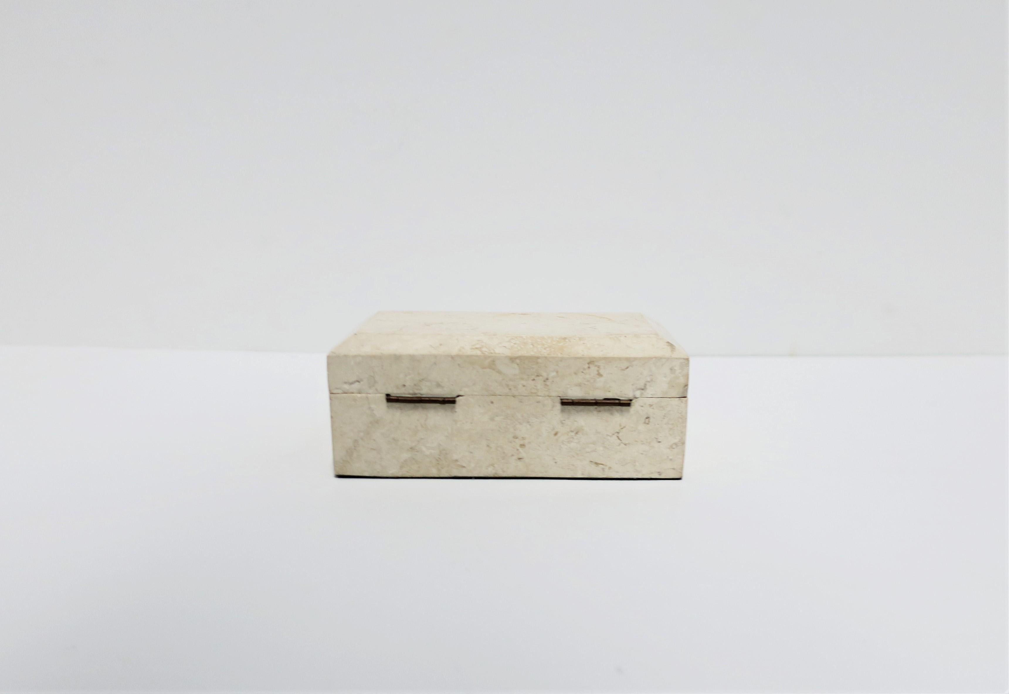 Postmodern Travertine Marble Box 8