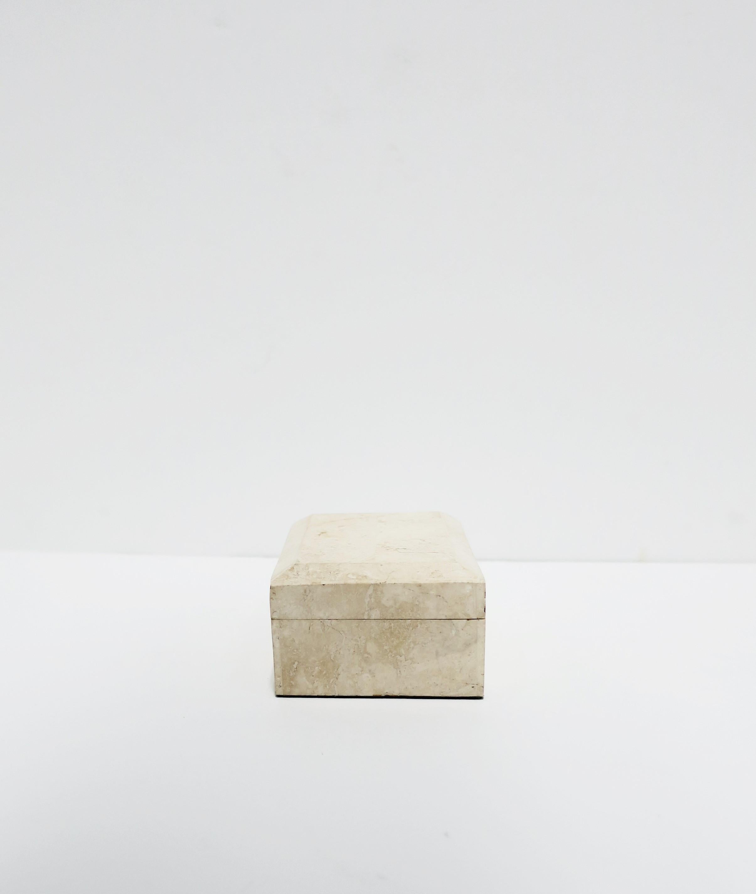 20th Century Postmodern Travertine Marble Box