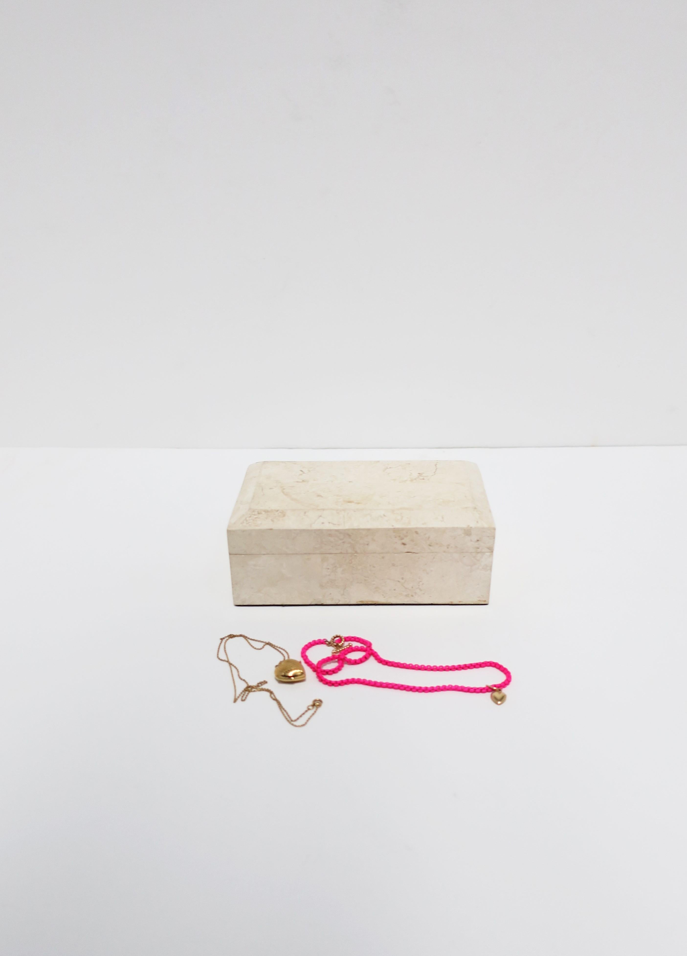 Stone Postmodern Travertine Marble Box