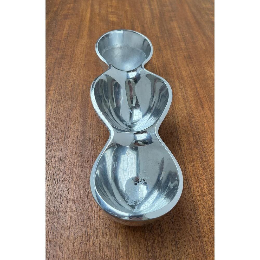 Post-Modern Postmodern Triple Metal Bowl by Steve Cozzolino for Nambe, 1990s For Sale