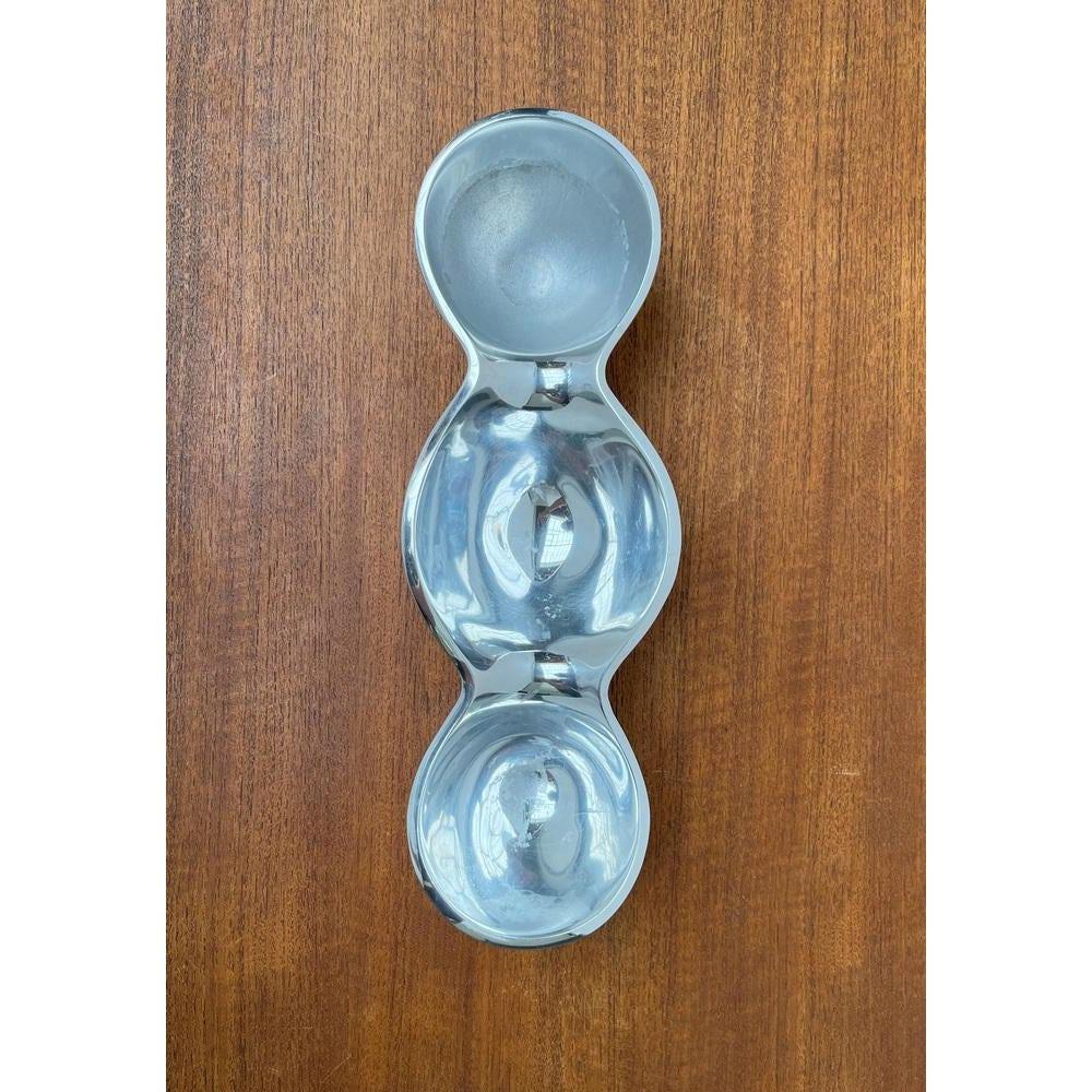 Postmodern Triple Metal Bowl by Steve Cozzolino for Nambe, 1990s For Sale 1