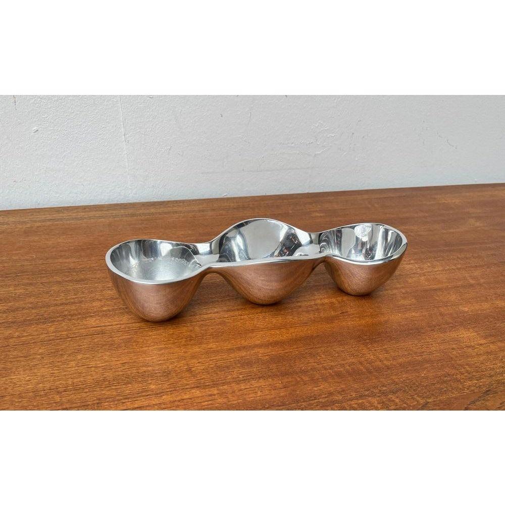 Postmodern Triple Metal Bowl by Steve Cozzolino for Nambe, 1990s For Sale 3