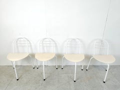 Postmodern tripod dining chairs, 1980s
