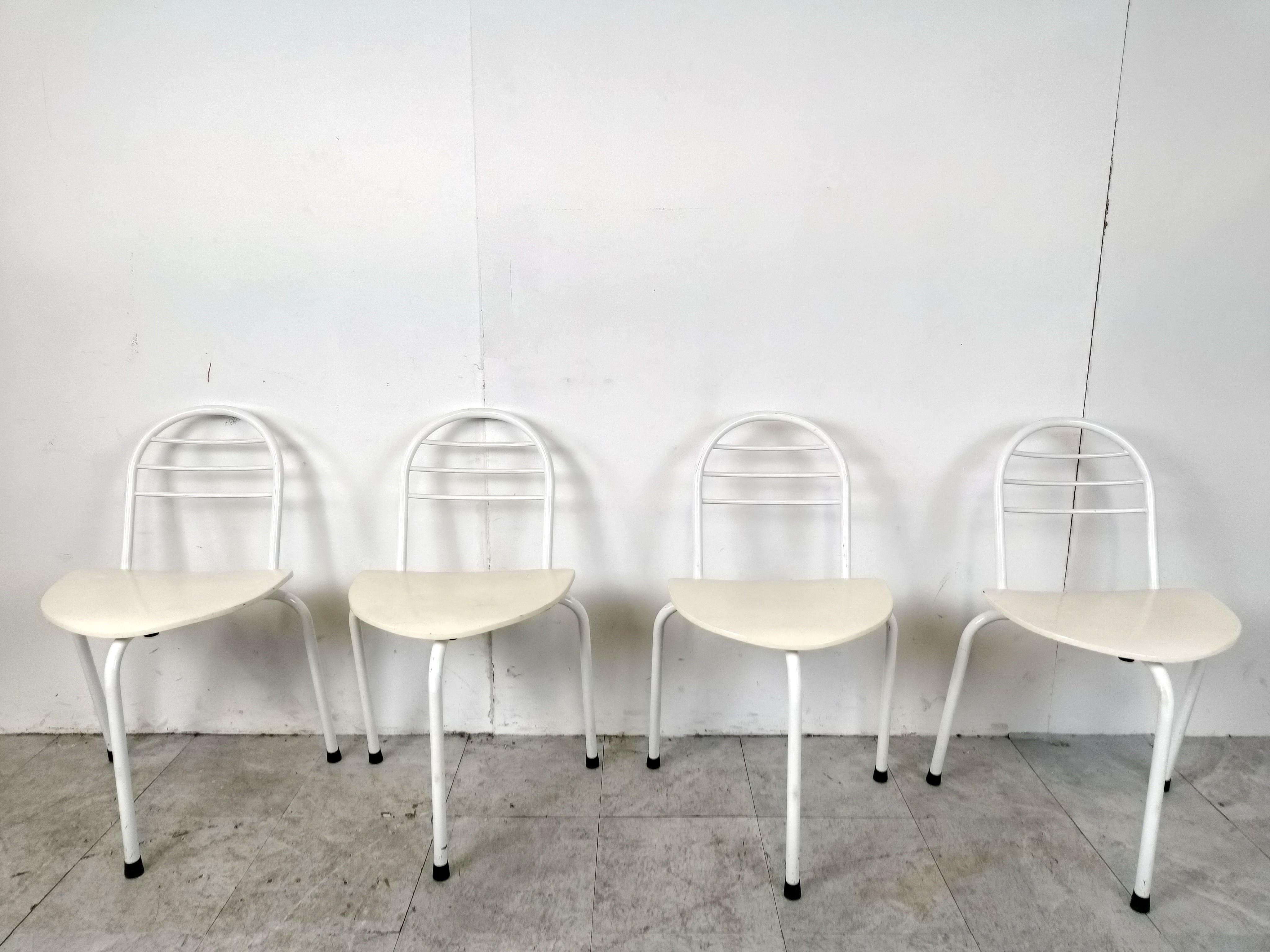 Post-Modern Postmodern tripod dining chairs, 1980s For Sale