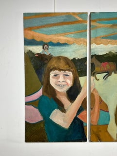Postmodern Triptych by Amy Bradley, Circa 1980s