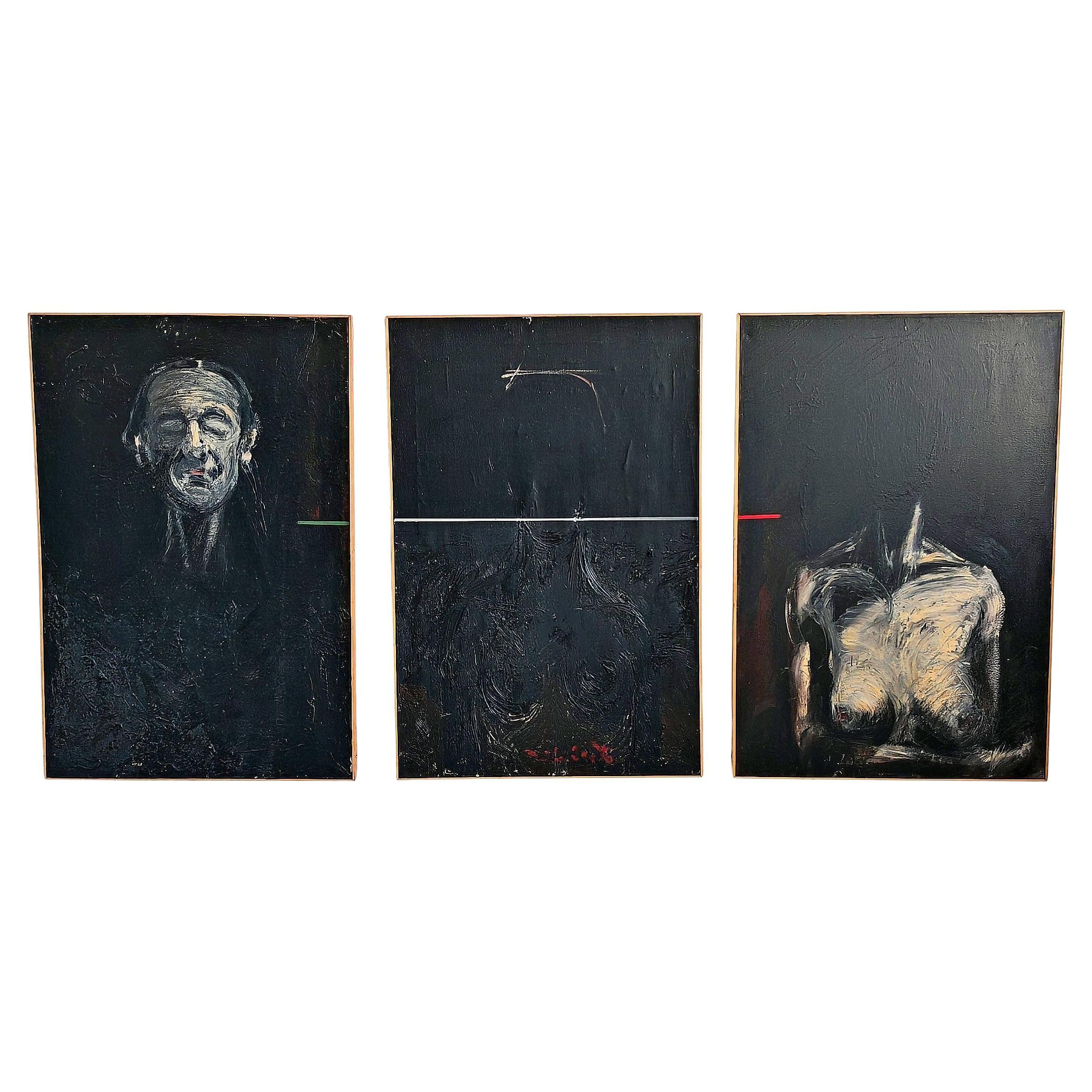 Postmodern Triptych "The Woman of the People" by Aleksandar Pribicevic For Sale