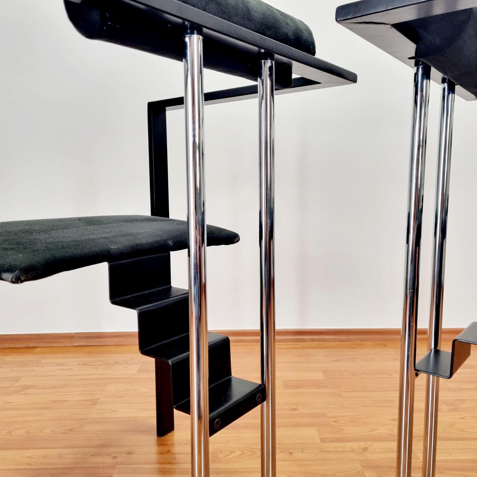 Postmodern Trix Armchairs by K.F. Forster for KFF Design, Germany 80s, Set of 4 3