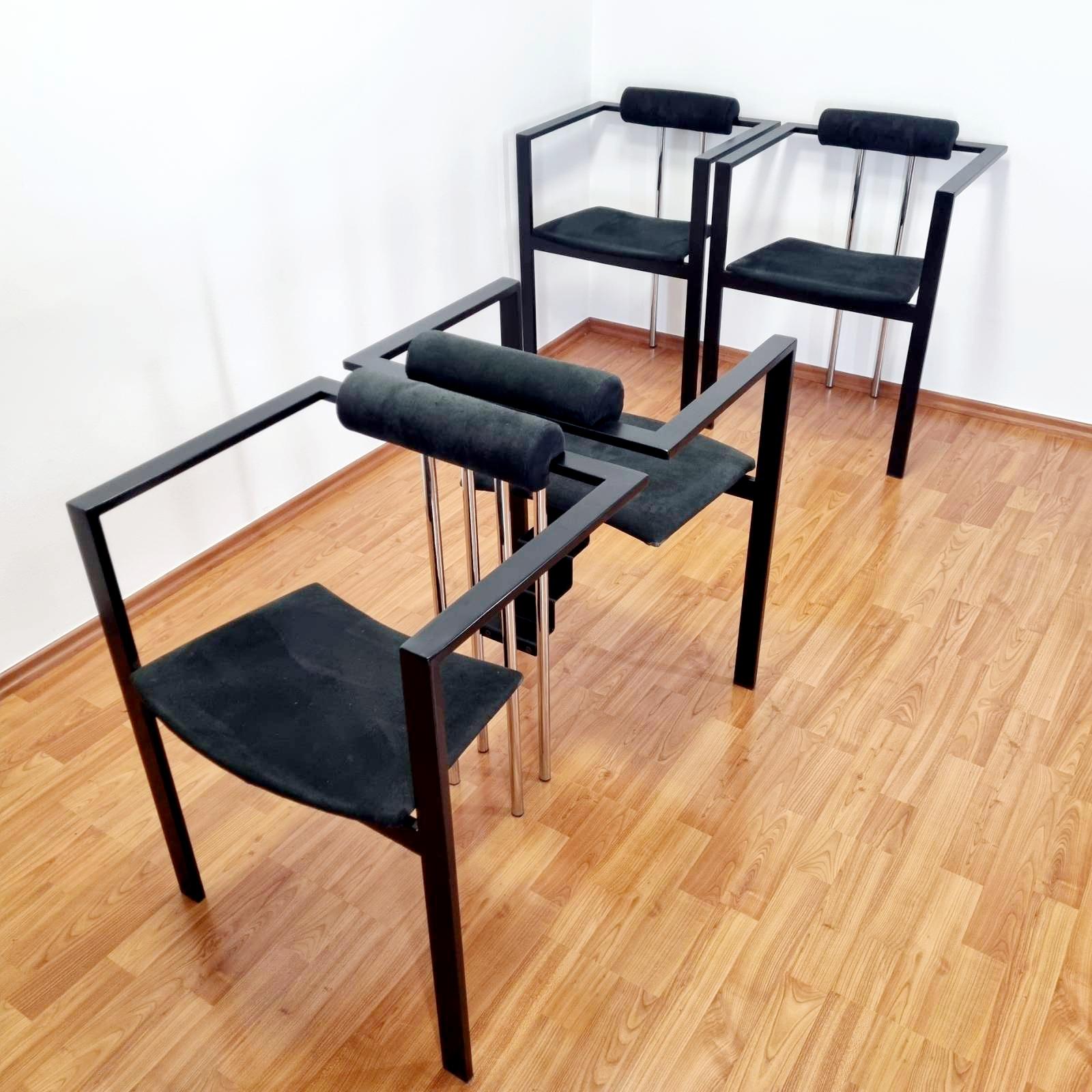 Nice set of 4 Postmodern chairs designed by Karl Friederich Forster for KFF