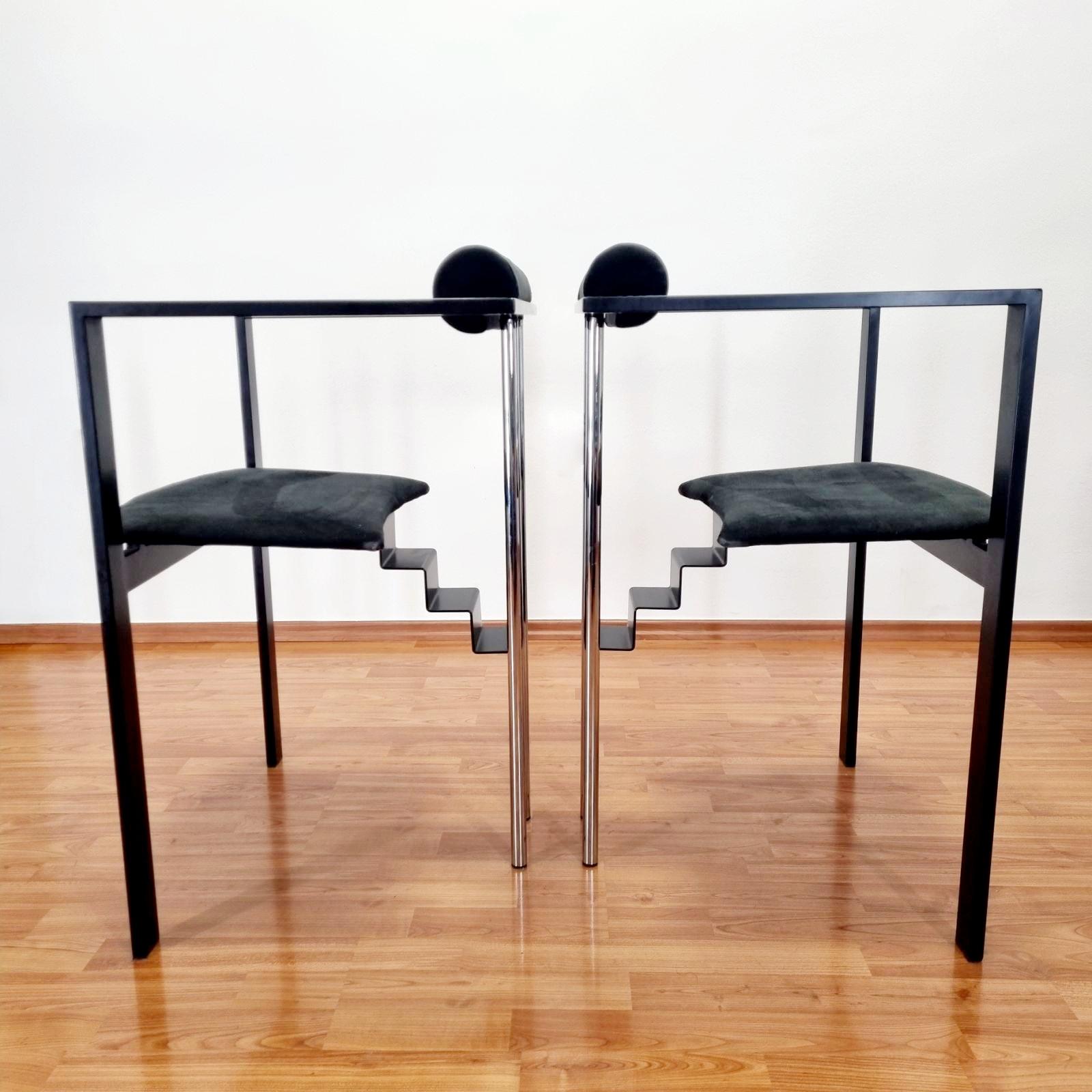 Post-Modern Postmodern Trix Armchairs by K.F. Forster for KFF Design, Germany 80s, Set of 4 For Sale