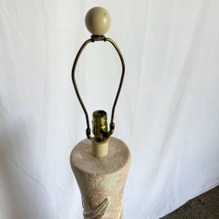 Postmodern Tropical Pink Banana Leaf Plaster Floor Lamp