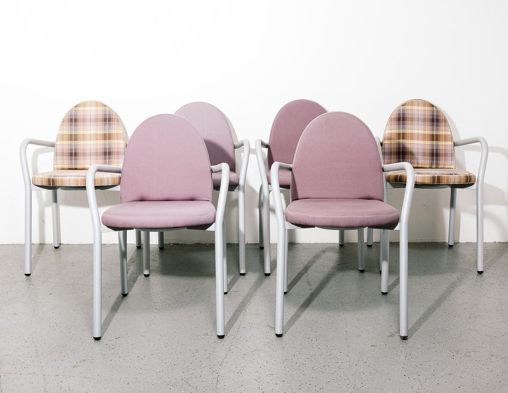 Postmodern Tubular Dining Armchairs In Good Condition In Brooklyn, NY
