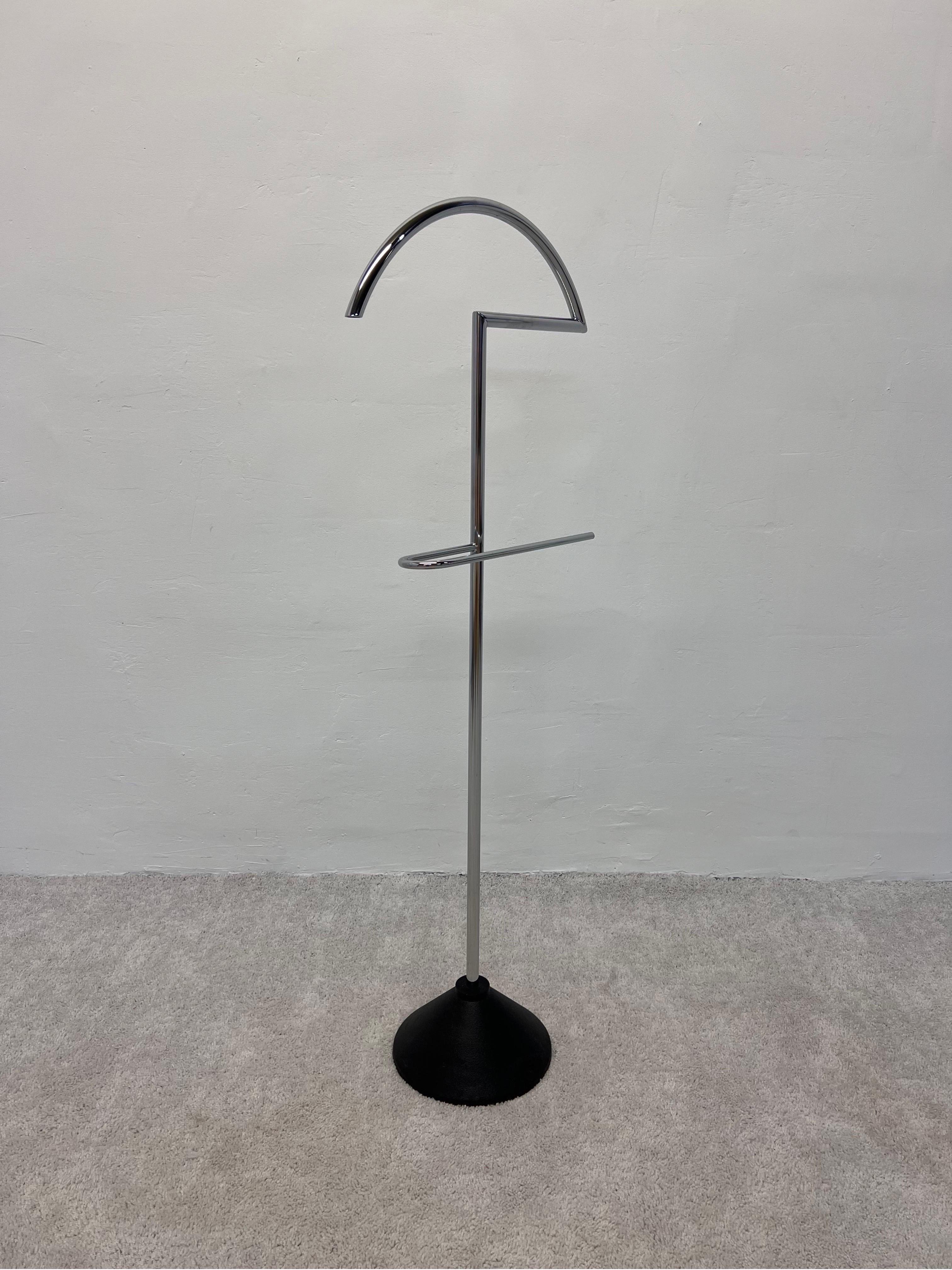 Post-Modern Postmodern Tubular Steel Valet Coat Rack by Porada Arredi, Italy 1990s For Sale