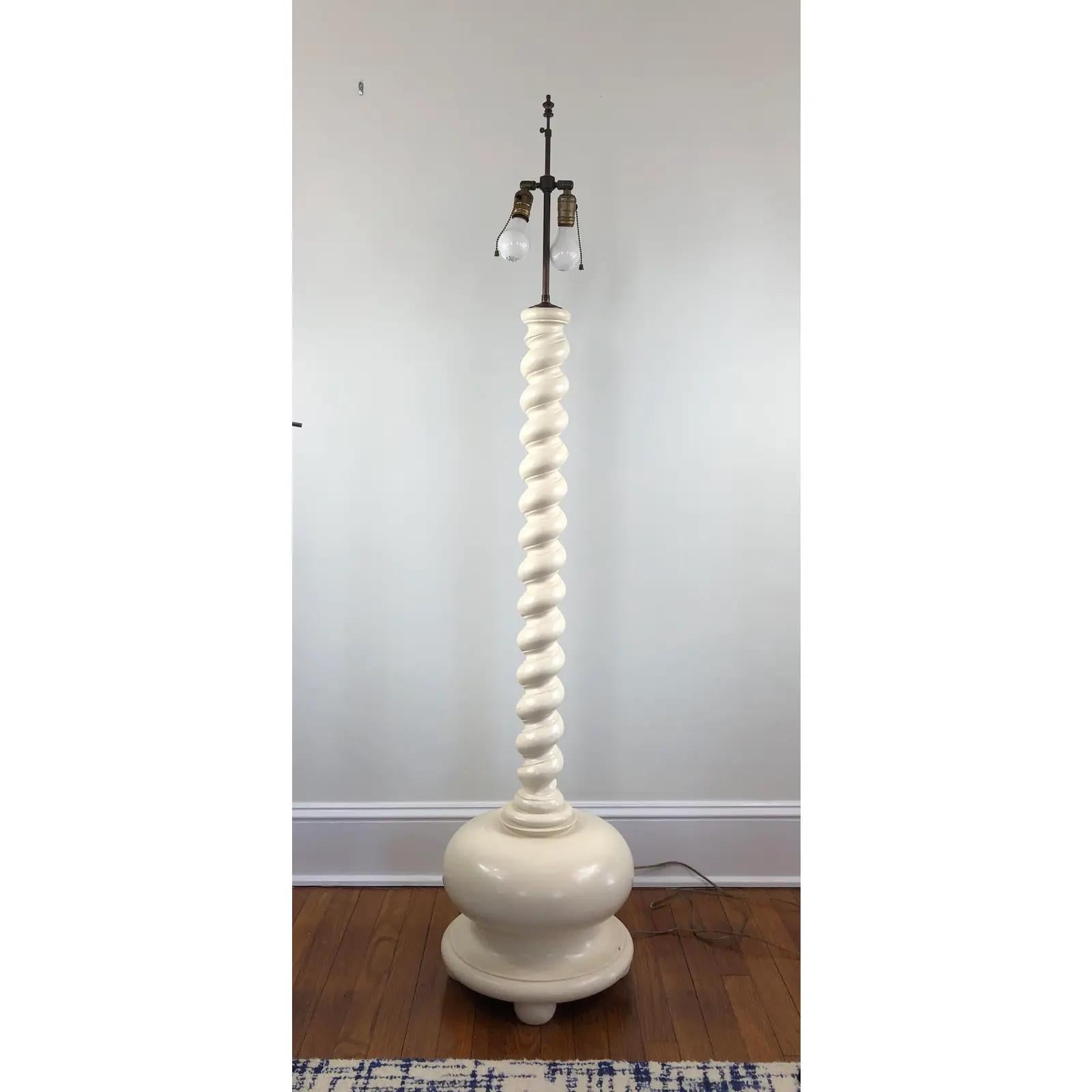 Twist Floor Lamp Michael Taylor Style In Good Condition For Sale In W Allenhurst, NJ