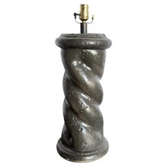 Postmodern Twisted Plaster Brown Table Lamp