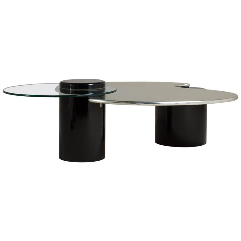 Postmodern Two-Tiered Extendable Coffee Table, 1980s For Sale