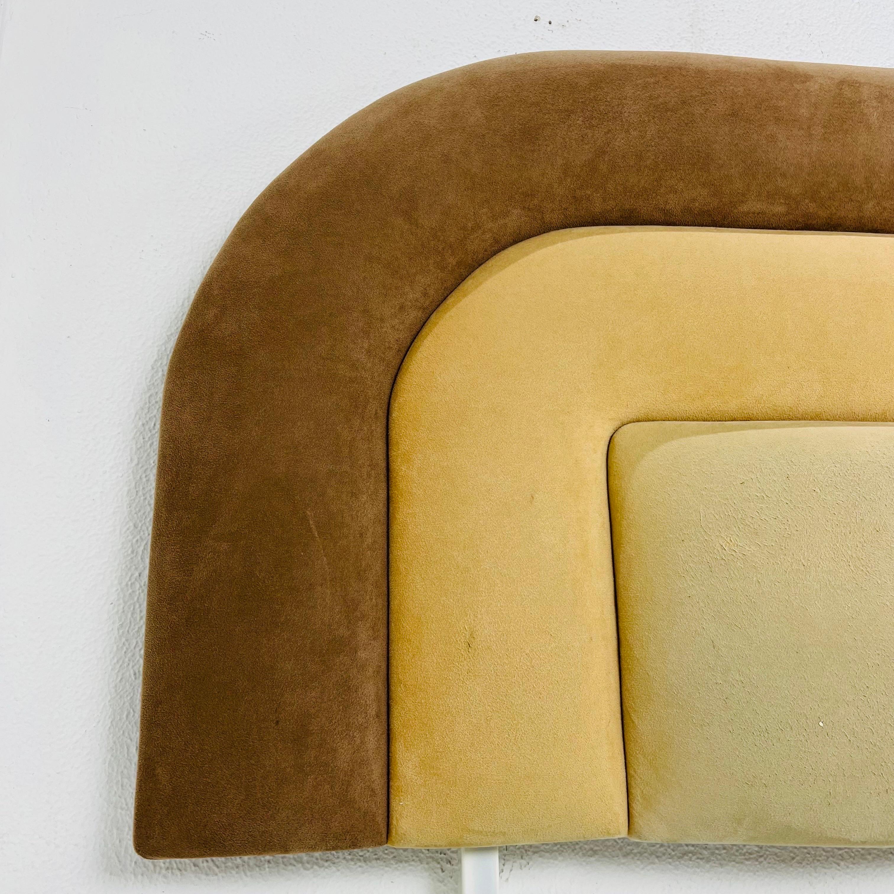 Late 20th Century Postmodern Upholstered King Headboard For Sale
