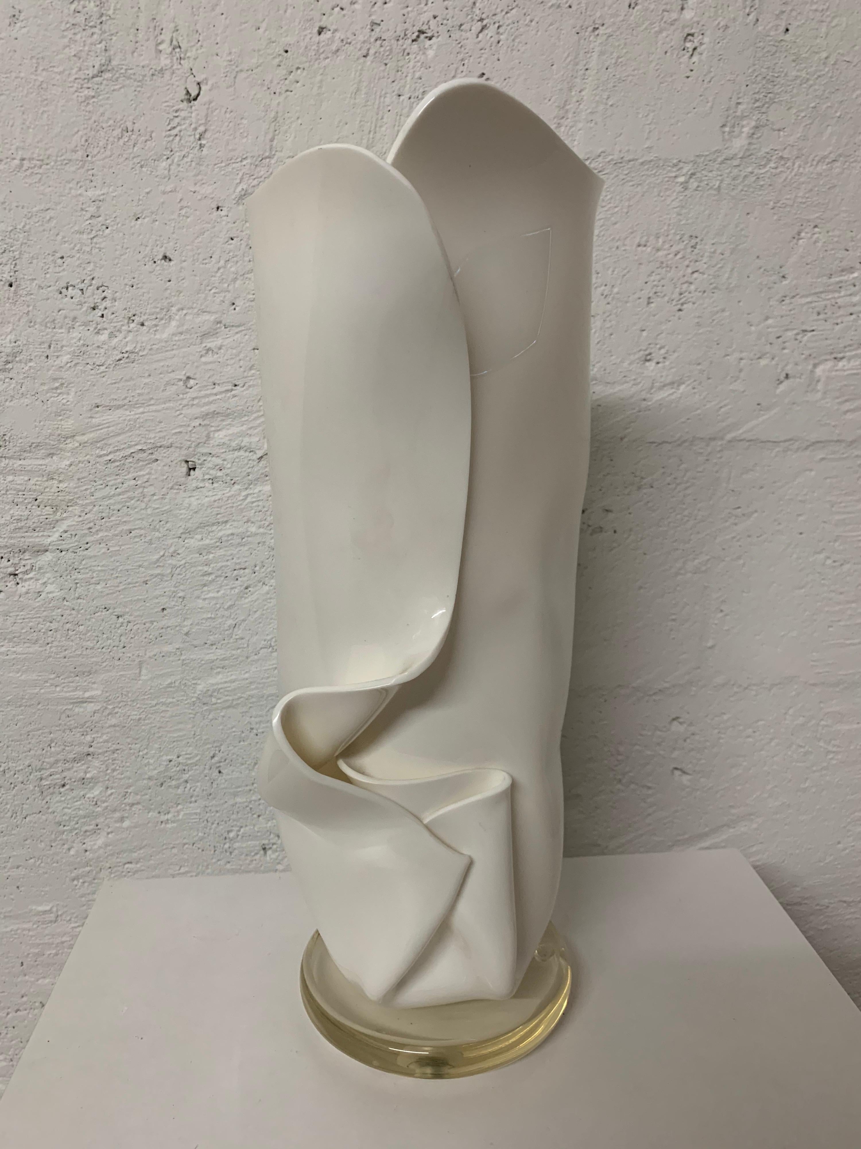 Postmodern Van Teal Handkerchief Lamp, Signed In Good Condition In Miami, FL