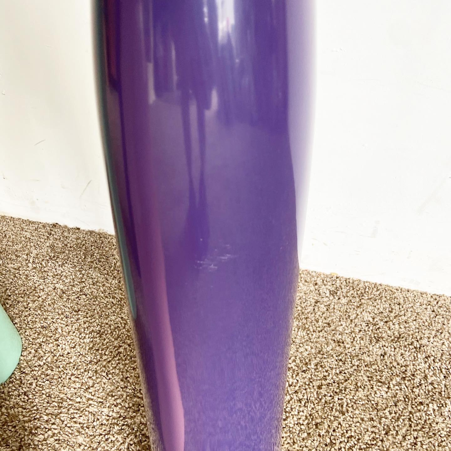 Metal Postmodern Vases by Oggetti in Pink, Purple, and Teal - 6 Pieces For Sale