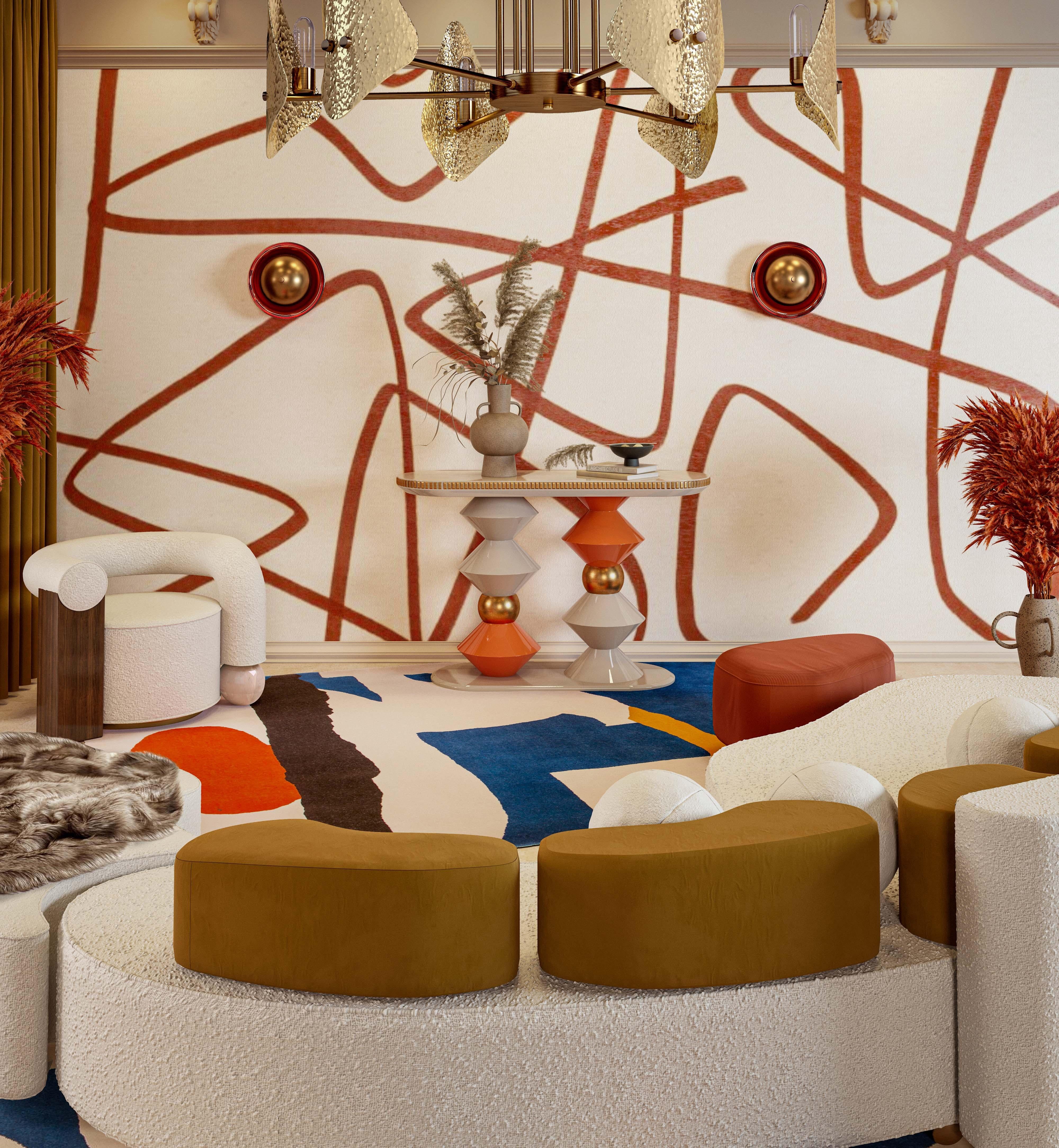 Postmodern Galatea Armchair Kirkby Fabric Handmade in Portugal by Malabar For Sale 2