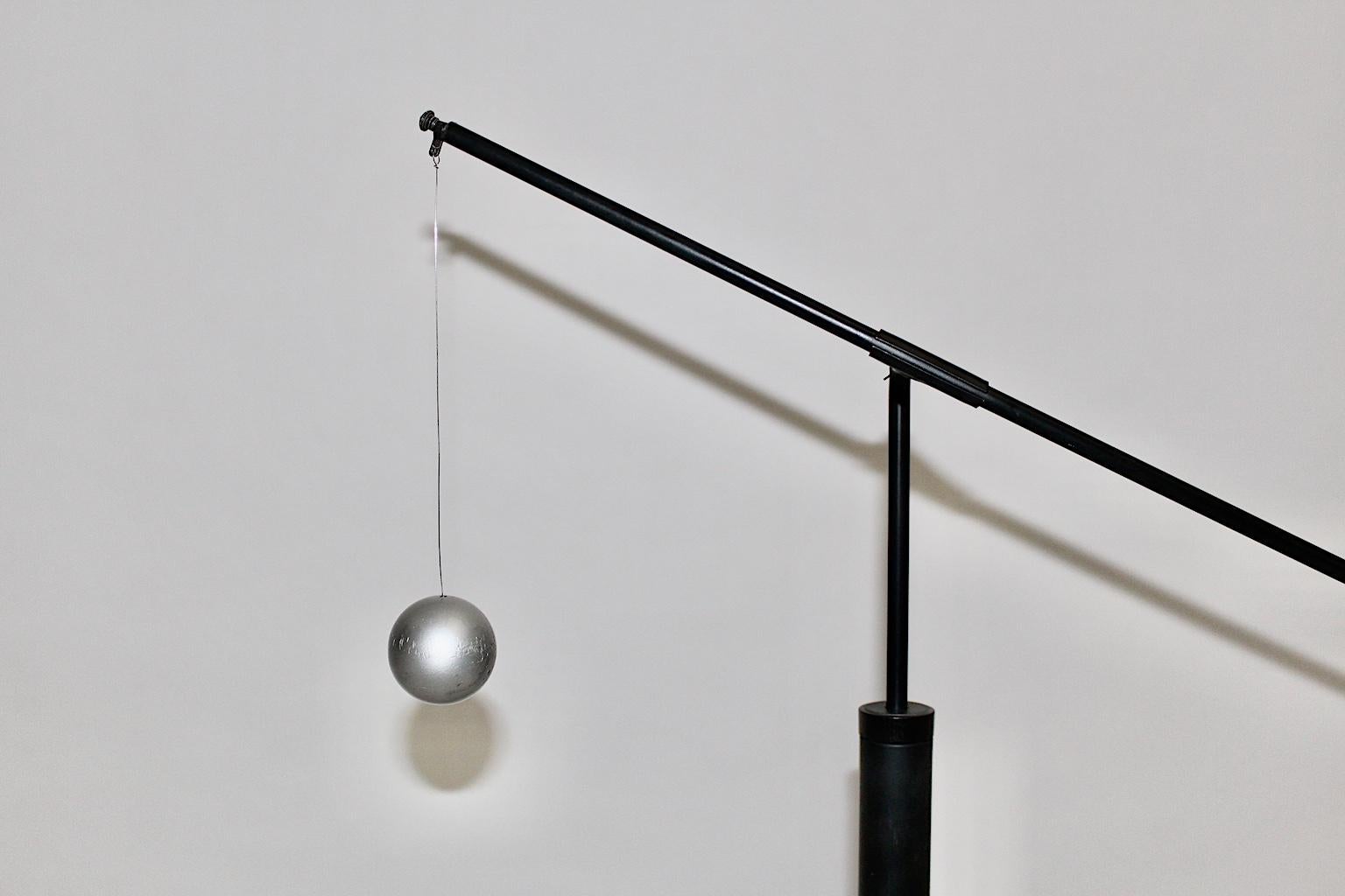 Metal Postmodern Vintage Black Floor Lamp by Carlo Forcolini 1989 for Artemide Italy For Sale