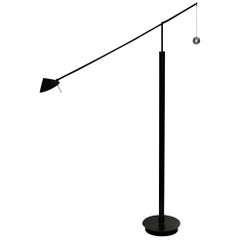 Postmodern Vintage Black Floor Lamp by Carlo Forcolini 1989 for Artemide Italy