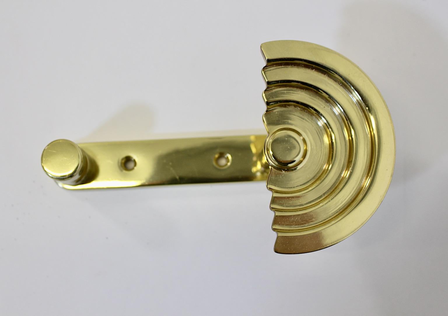 Fin du 20e siècle Postmoderne Vintage Brass Six Wall Hooks SE 314 C Ettore Sottsass 1985 Italy en vente