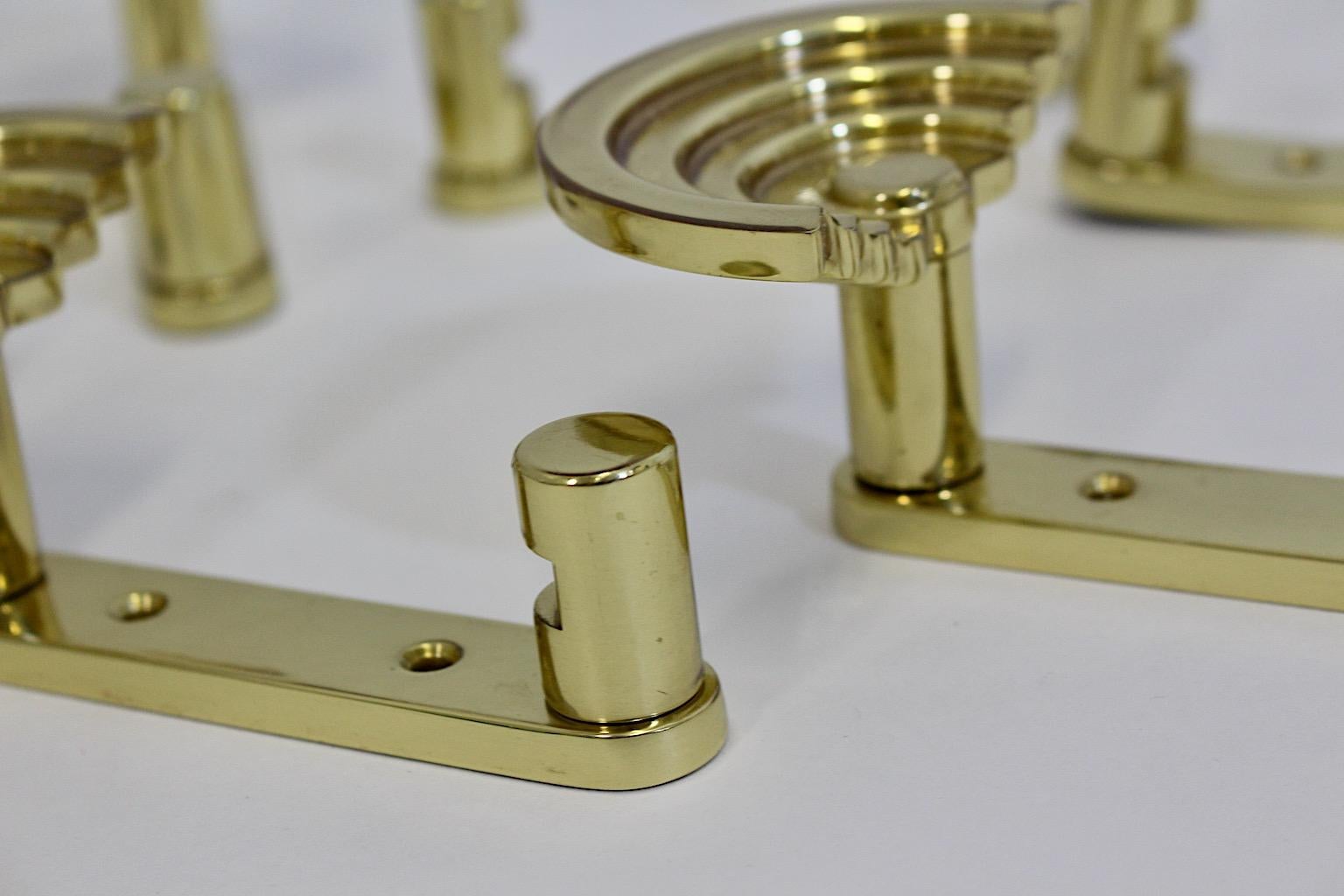 Late 20th Century Postmodern Vintage Brass Six Wall Hooks SE 314 C Ettore Sottsass 1985 Italy For Sale