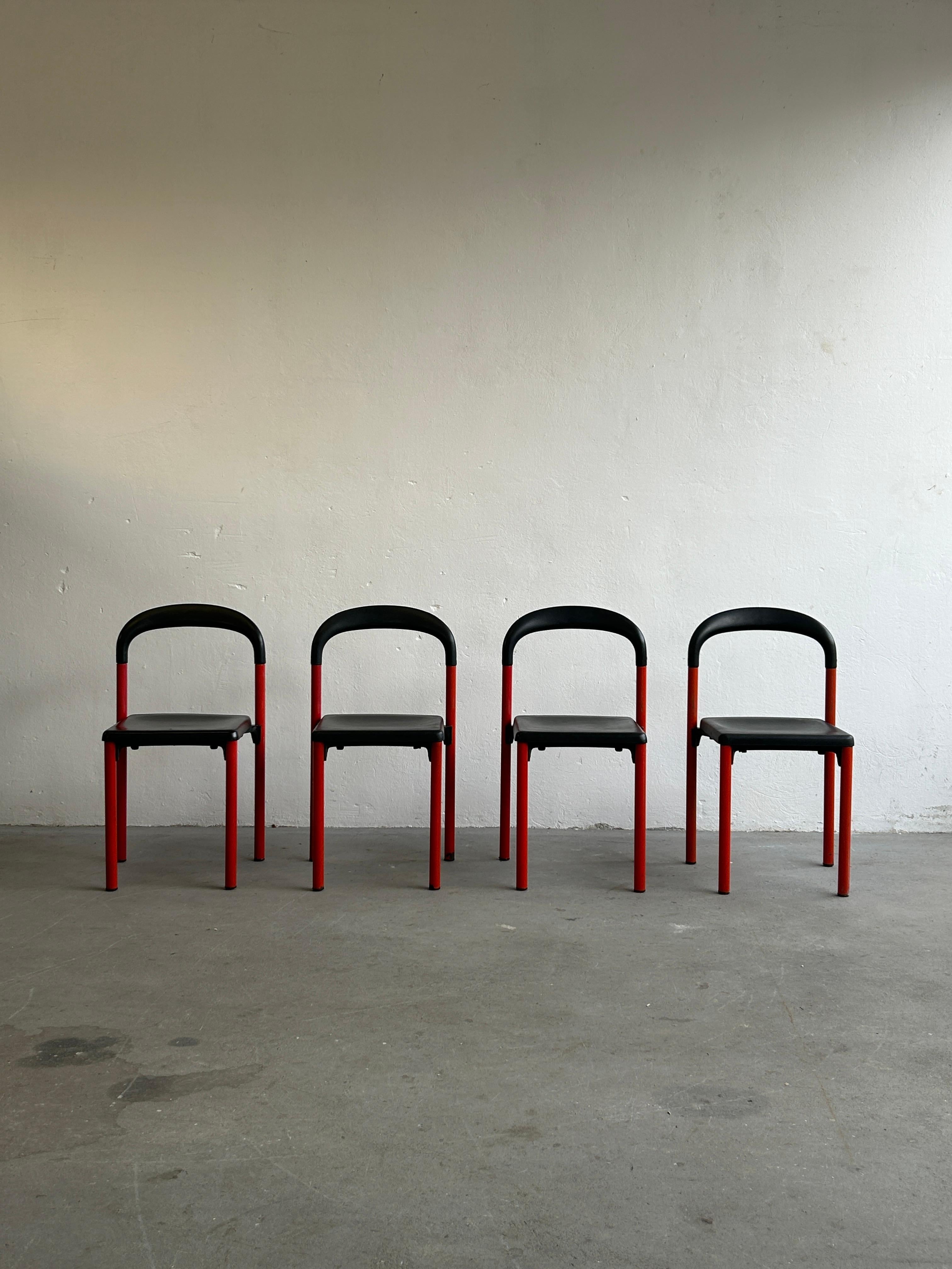 Post-Modern Postmodern Vintage Chairs in Style of Cassina 501 Göteborg Chairs Cassina, 1980s