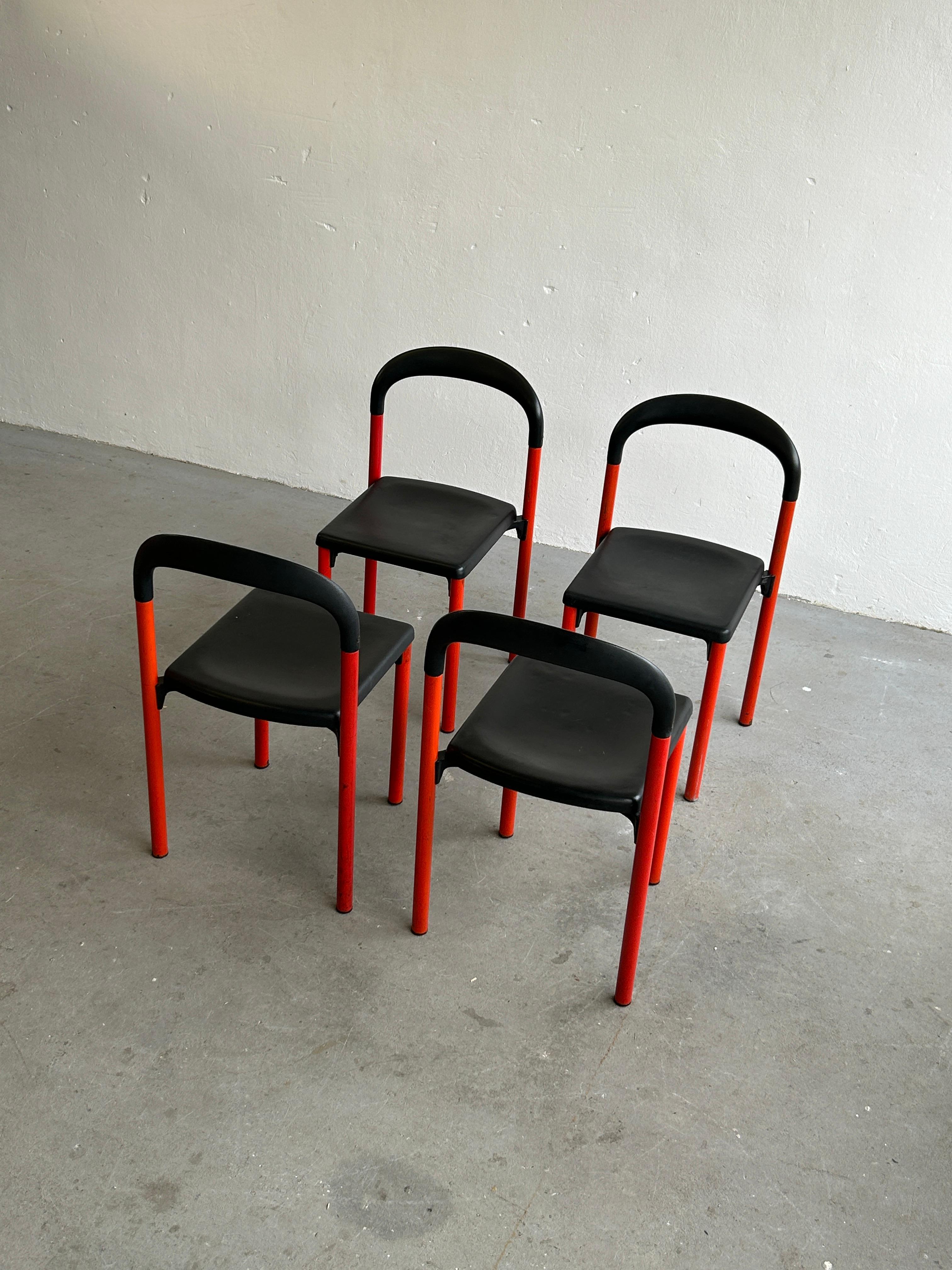 Croatian Postmodern Vintage Chairs in Style of Cassina 501 Göteborg Chairs Cassina, 1980s