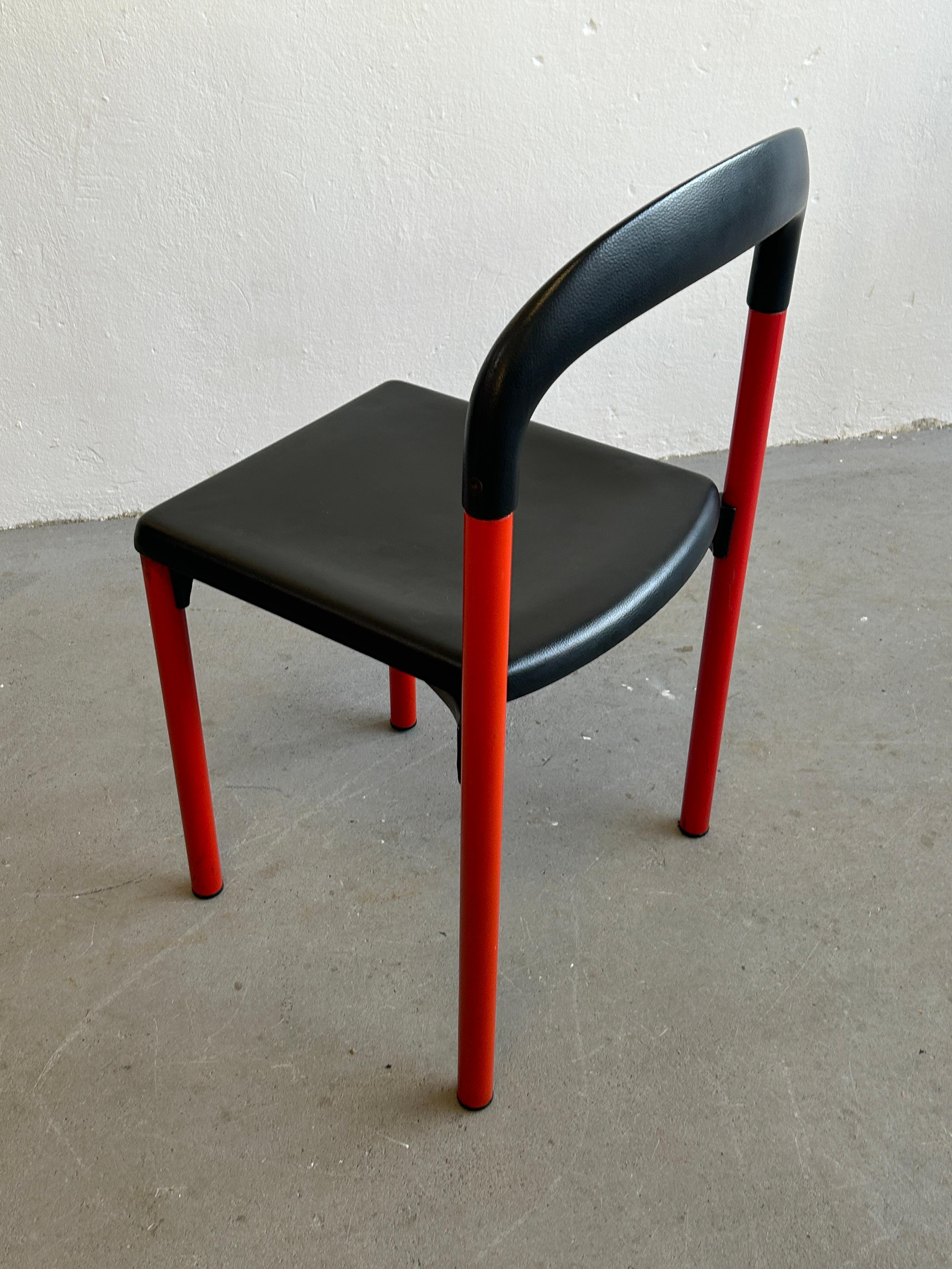 Postmodern Vintage Chairs in Style of Cassina 501 Göteborg Chairs Cassina, 1980s 2