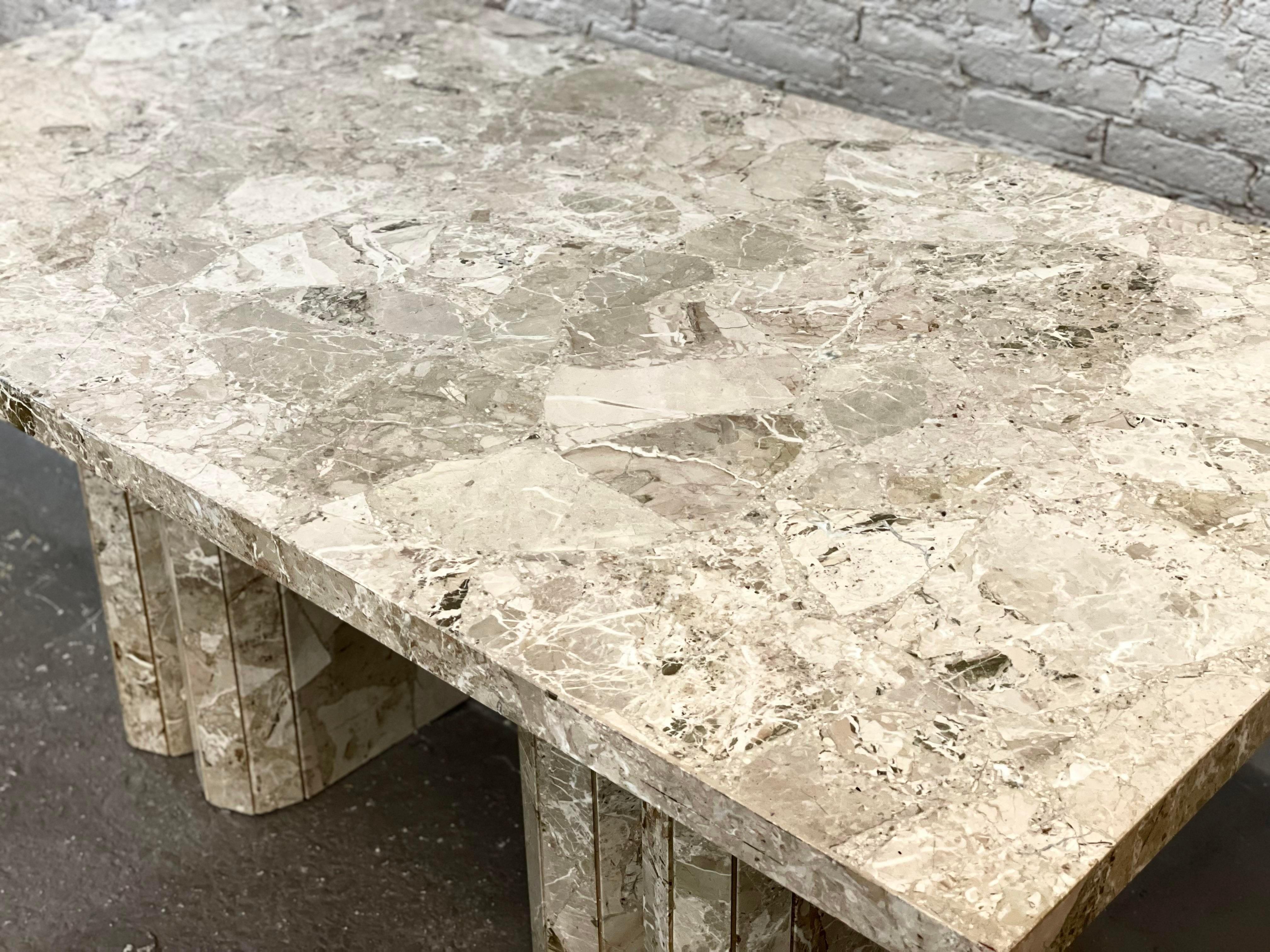 Postmodern Vintage Marble Dining Table For Sale 6