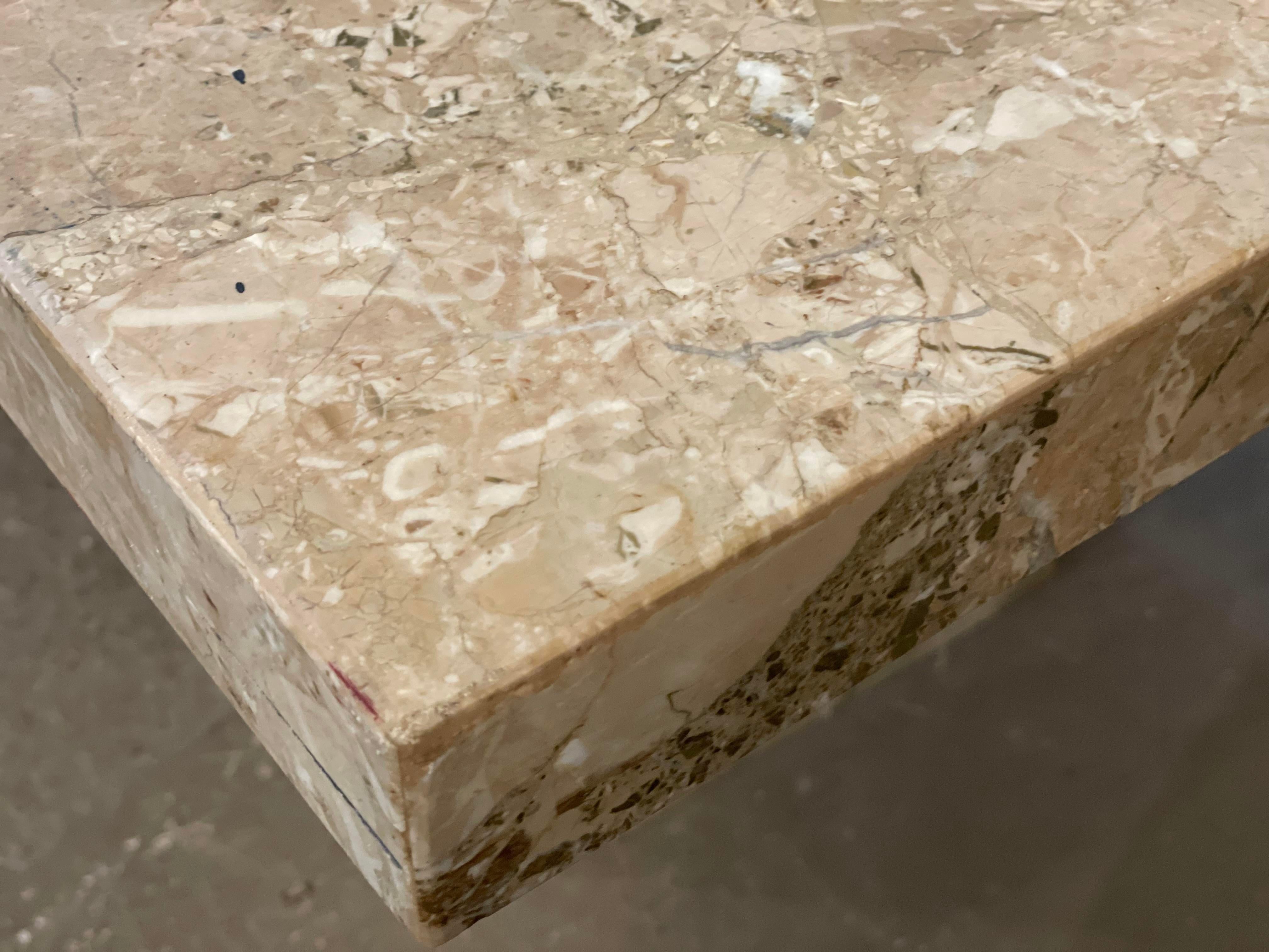 Postmodern Vintage Marble Dining Table In Good Condition For Sale In Chicago, IL
