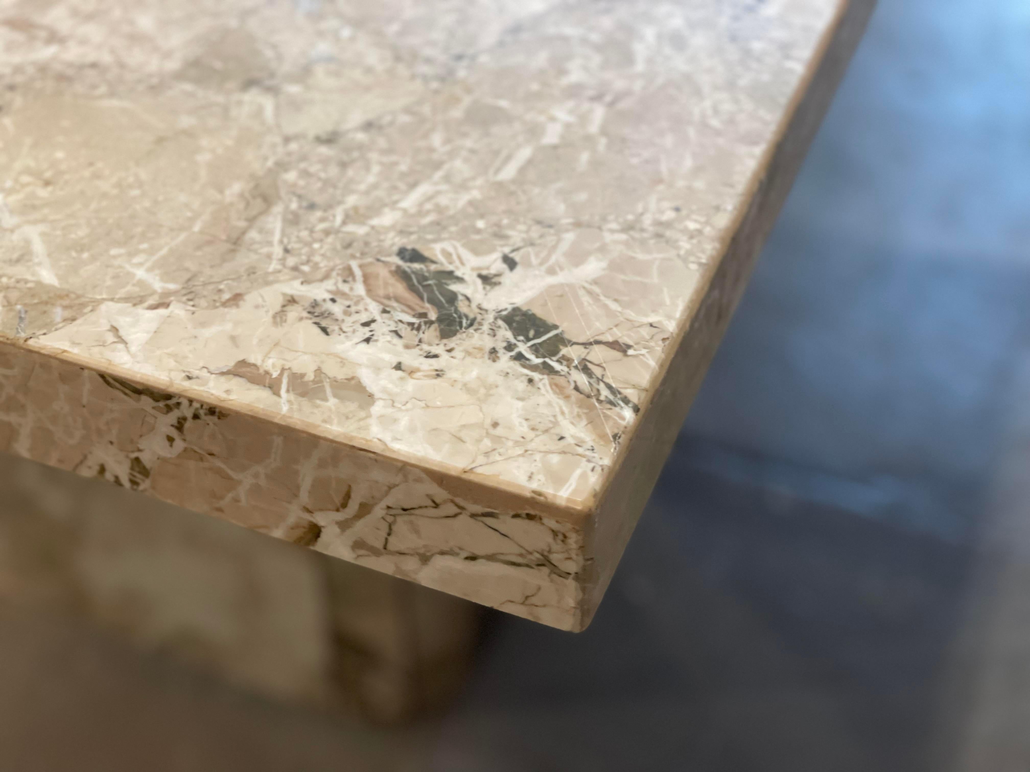 Late 20th Century Postmodern Vintage Marble Dining Table For Sale