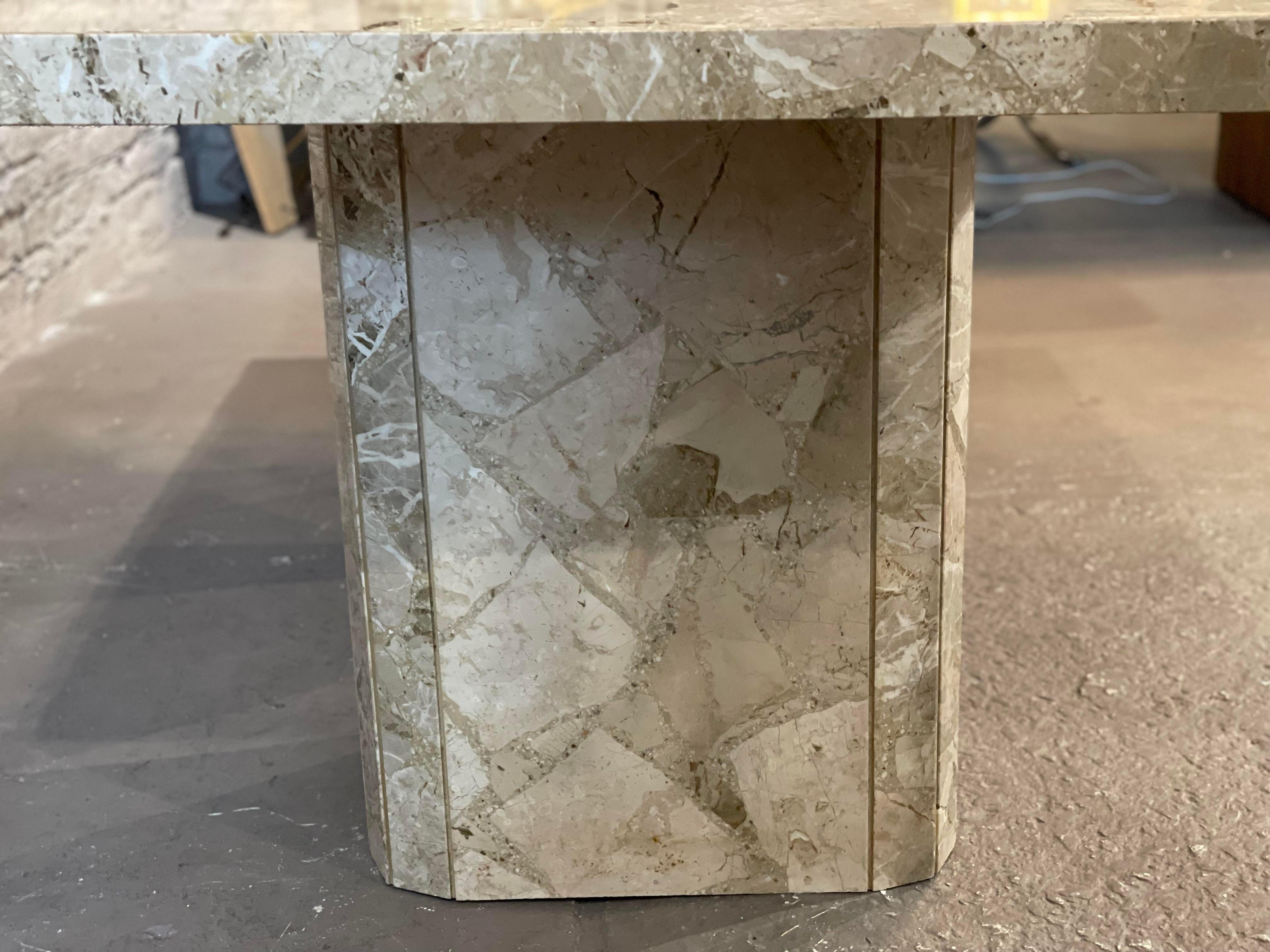 Postmodern Vintage Marble Dining Table For Sale 3