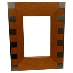 Postmodern Vintage Photo Frame in Birch & Stainless Steel by Michael Graves