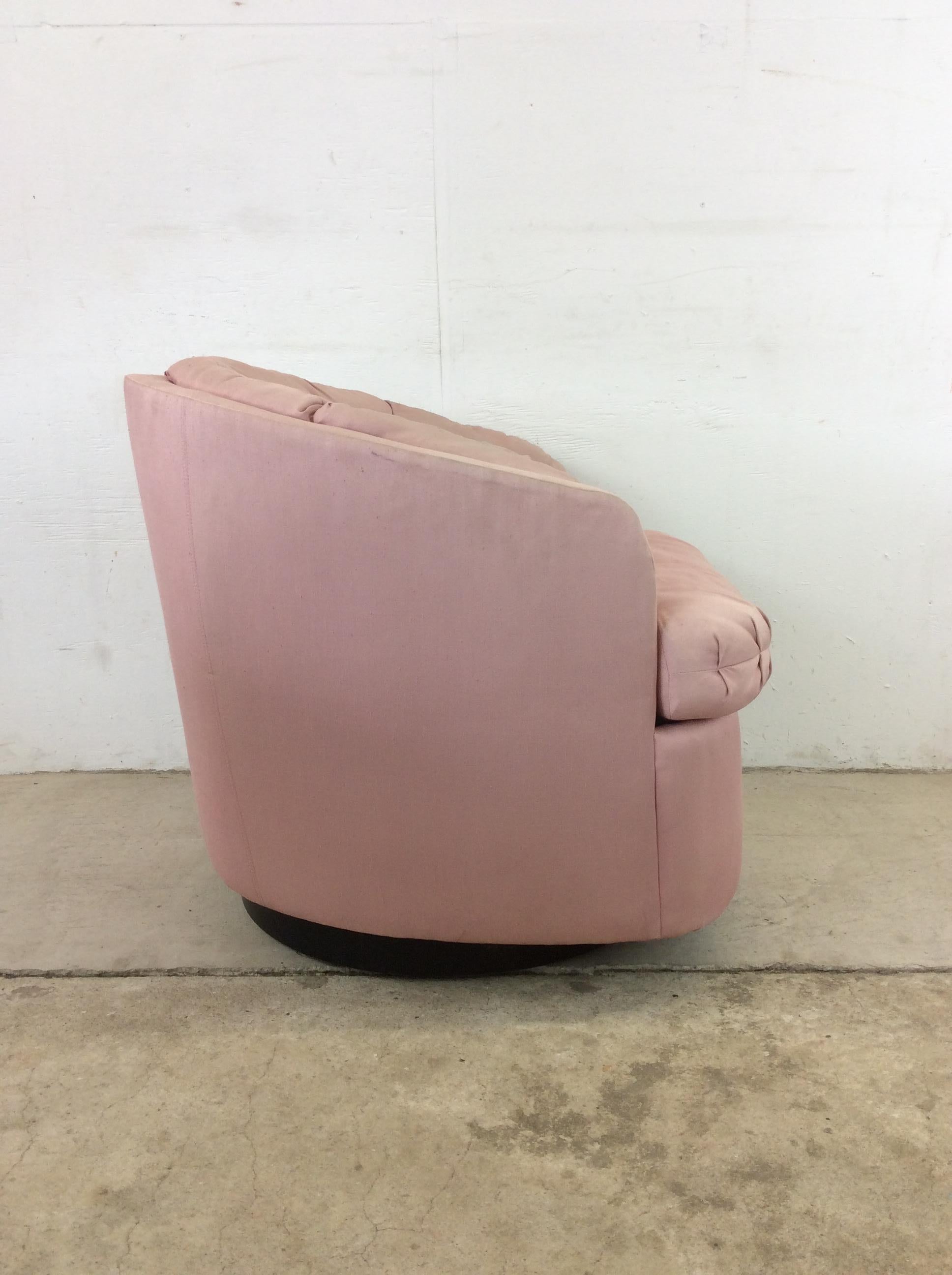 Postmodern Vintage Pink Upholstered Club Chair by Carsons 6