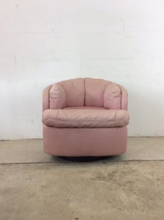 Postmodern Vintage Pink Upholstered Club Chair by Carsons